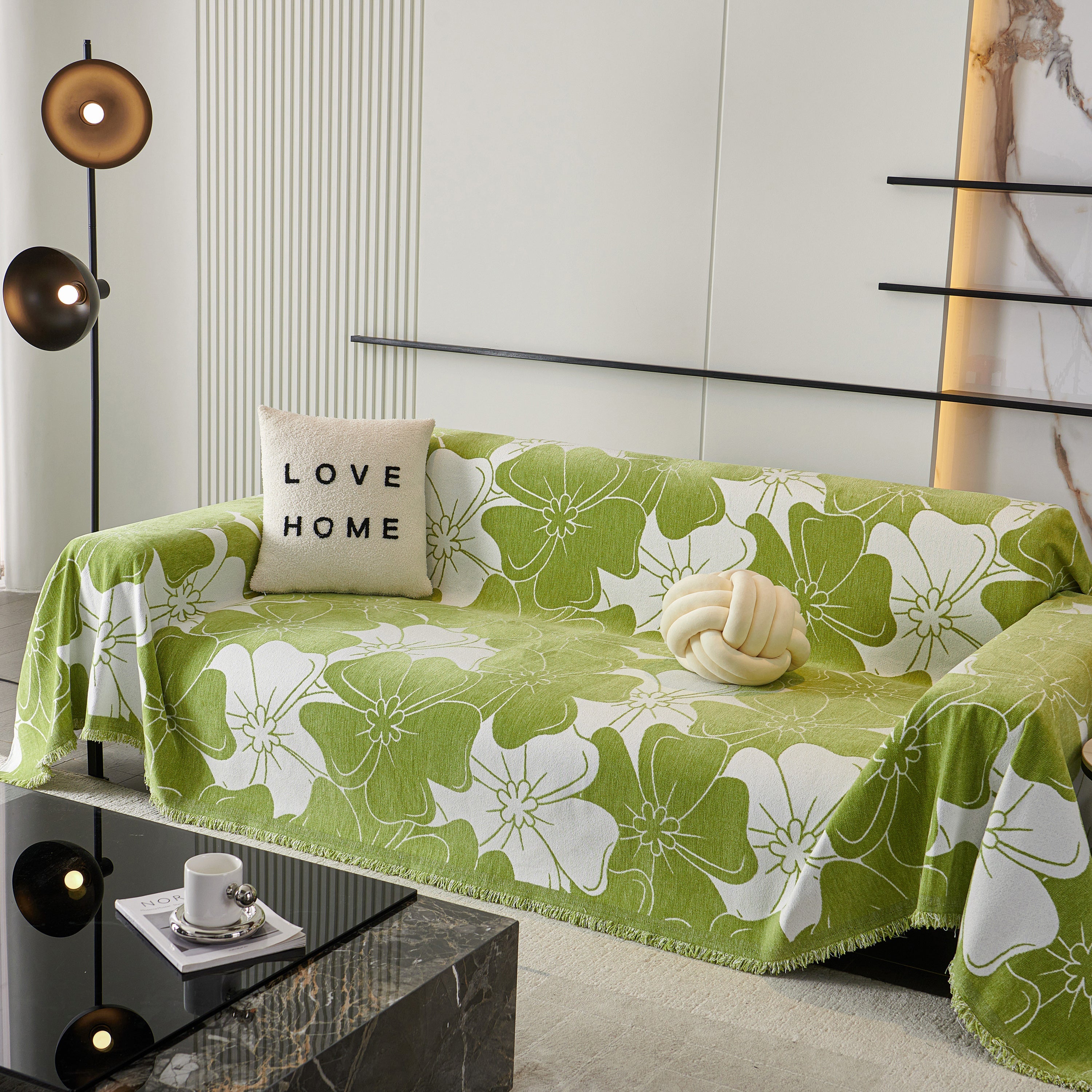 Decorative Throw Blankets for Sofa, Oversized Pretty Floral Throws for Sofas