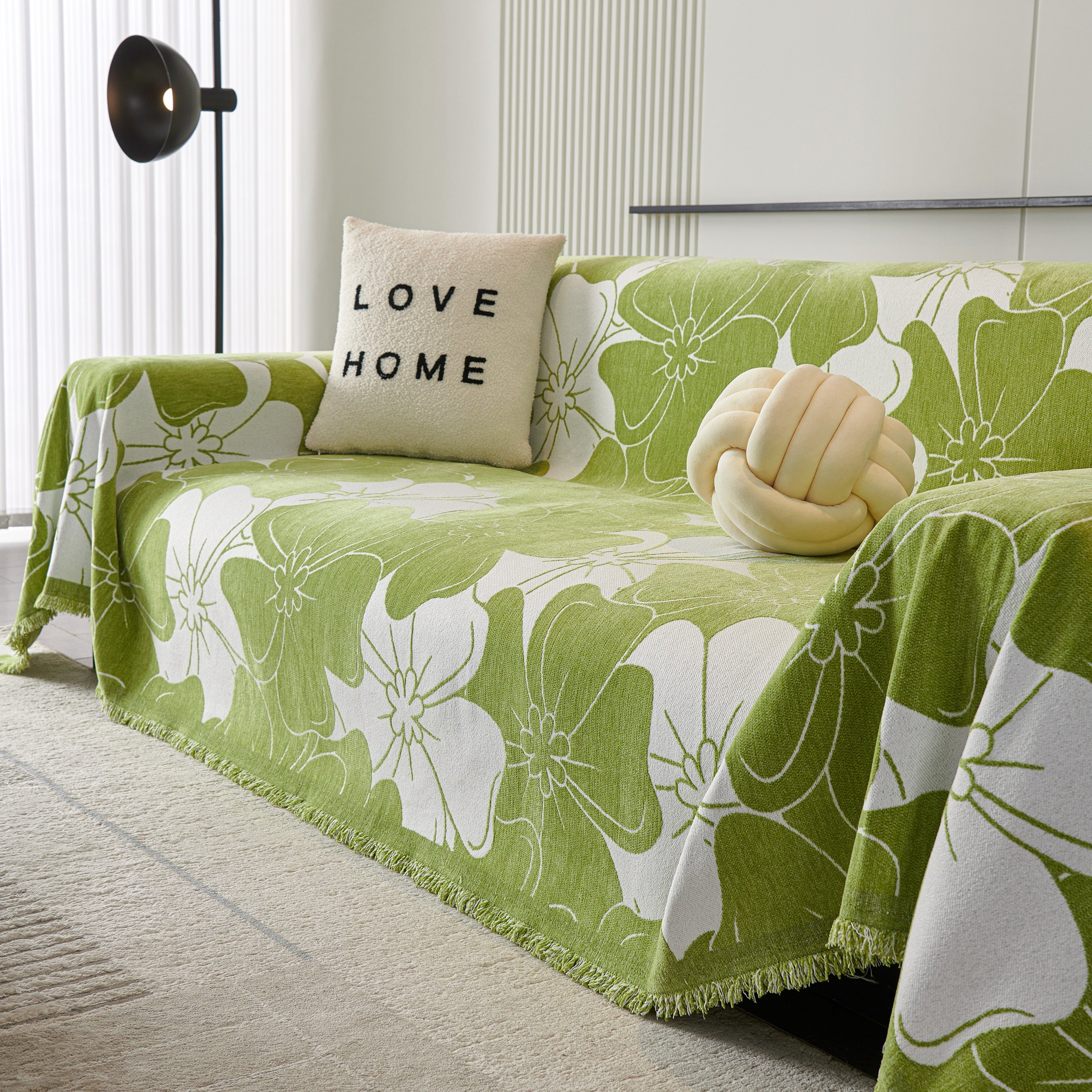 Decorative Throw Blankets for Sofa, Oversized Pretty Floral Throws for Sofas