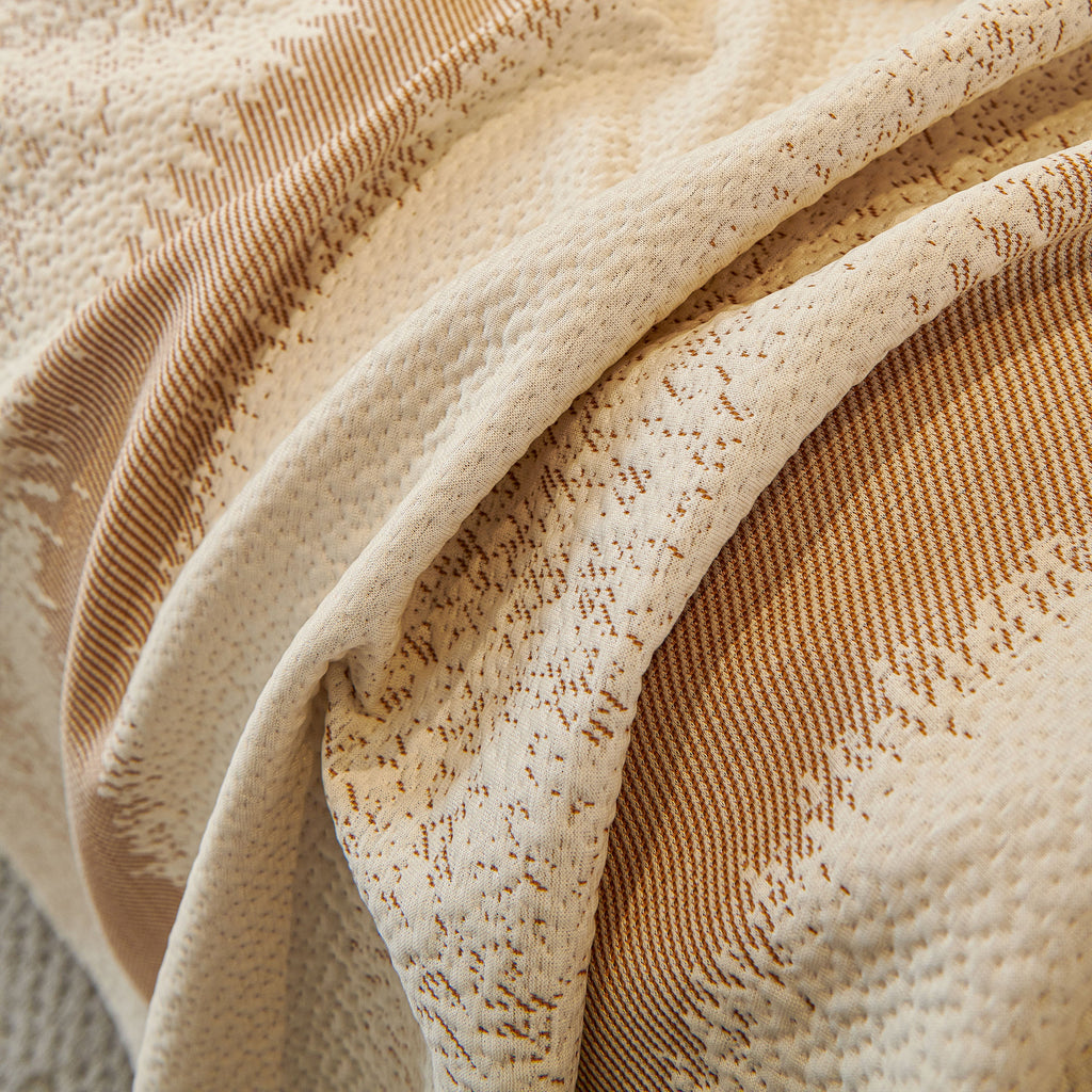 Modern Striped Sofa Throw Blanket, Lightweight Couch Cover for Summer Seating