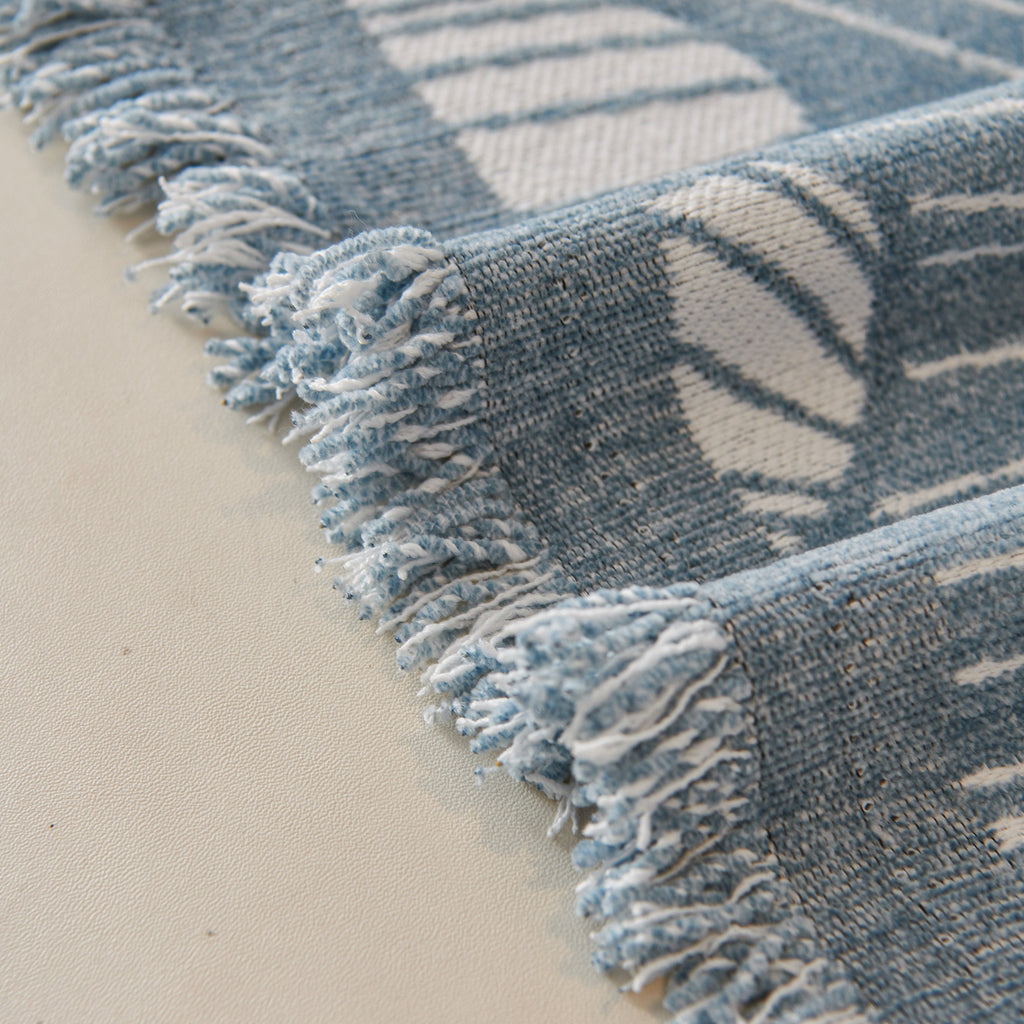 Chenille Jacquard Sofa Throw Cover with Tassels, All-Season Furniture Protector for Home and Office