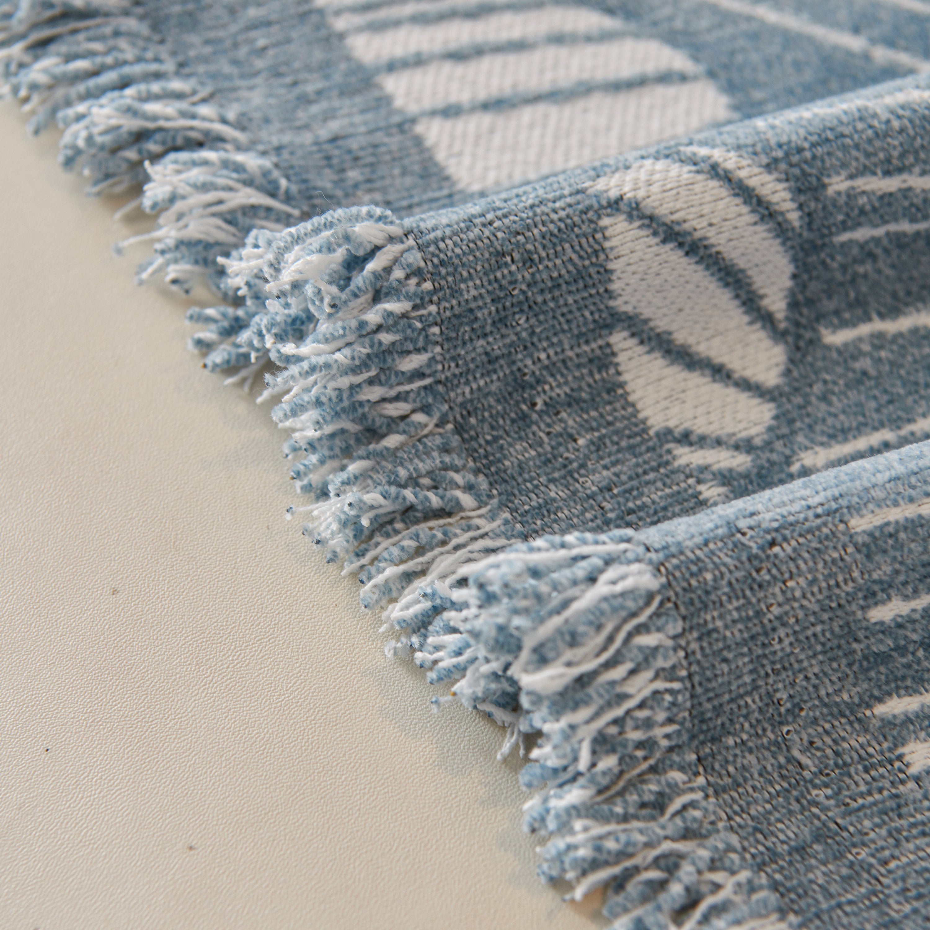 Chenille Jacquard Sofa Throw Cover with Tassels, All-Season Furniture Protector for Home and Office