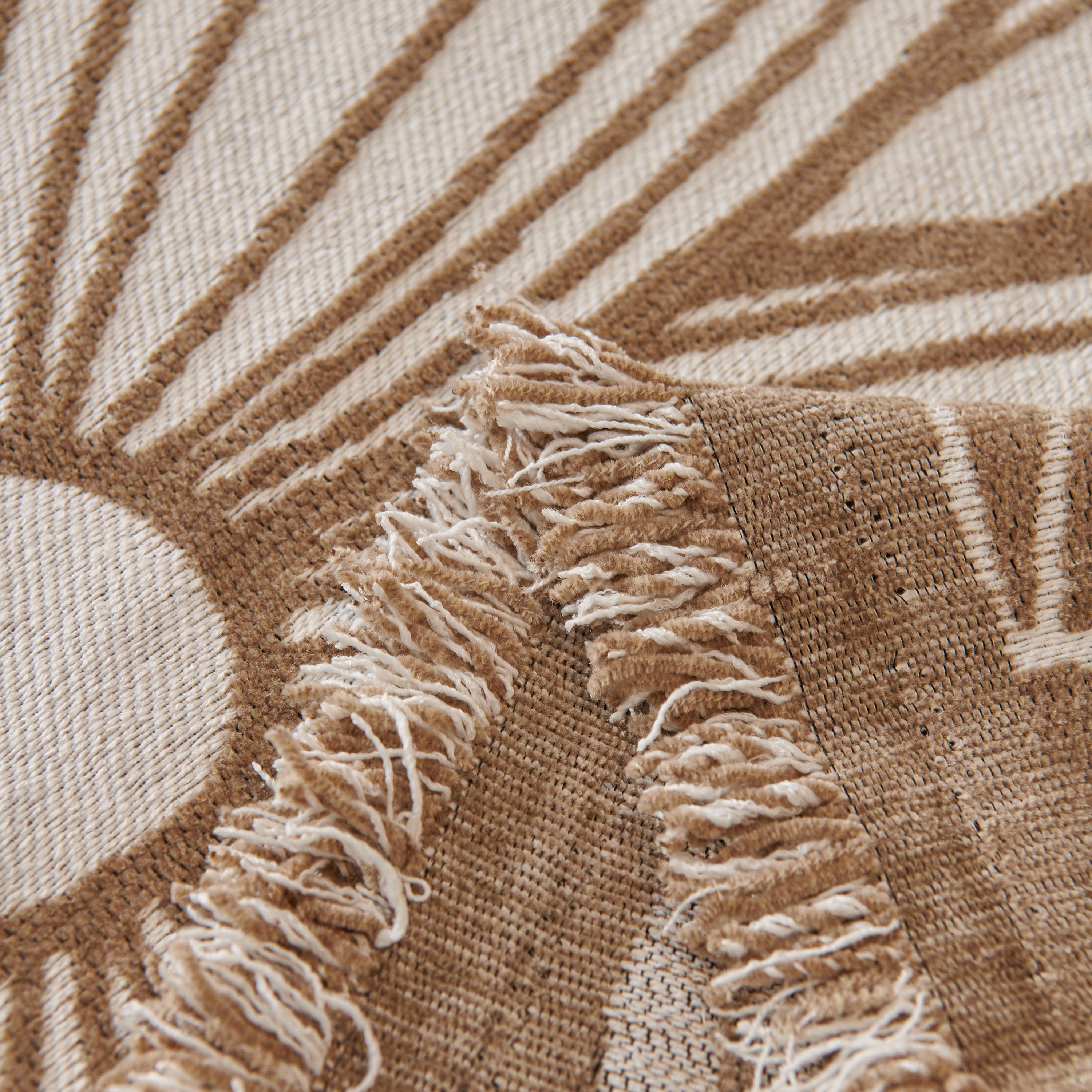 Chenille Jacquard Sofa Throw Cover with Tassels, All-Season Furniture Protector for Home and Office