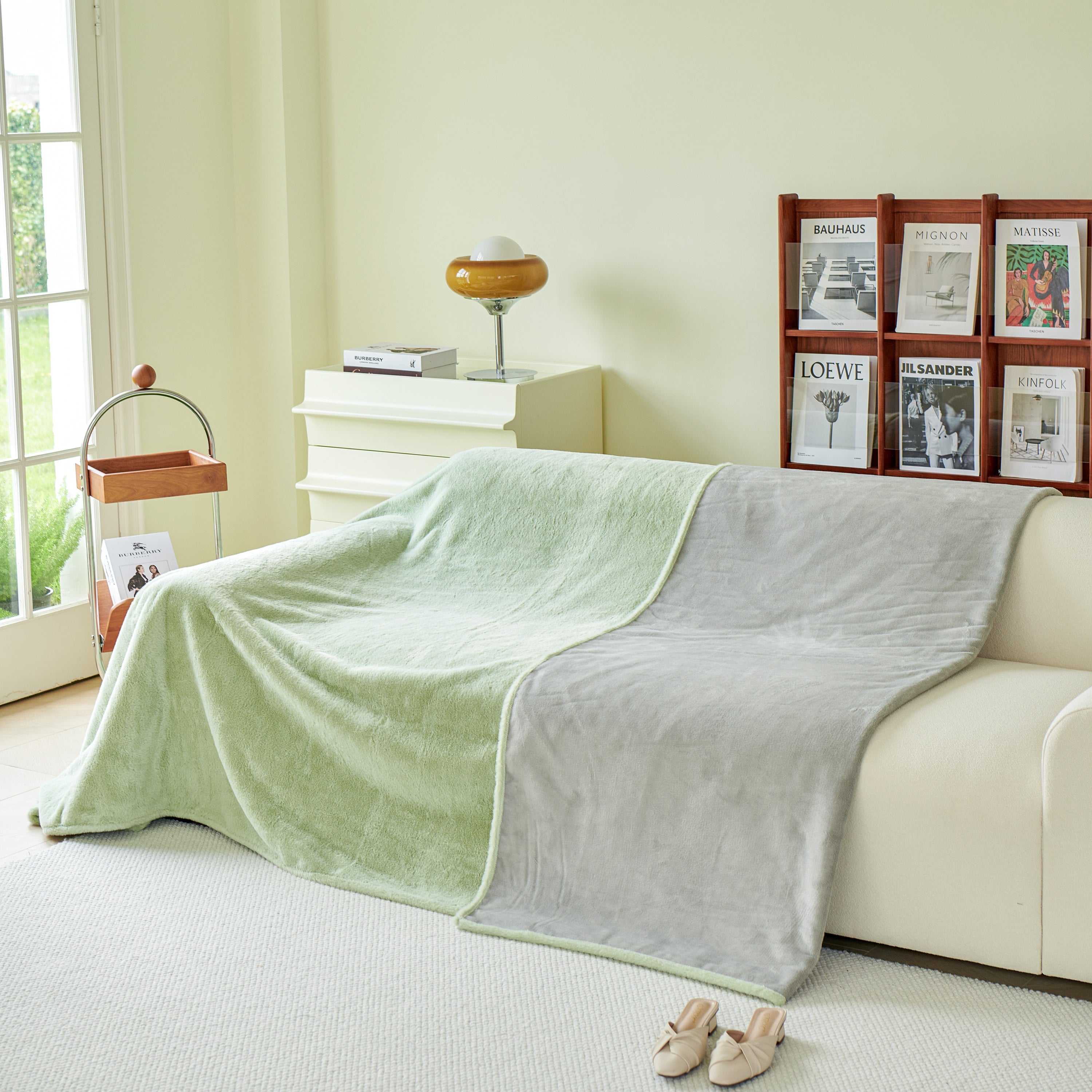 Faux Fur Smooth Plush Comfy Couch Covers, Soft Thicked Durable Blankets and Throws for Sofas