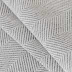 Couch Cover Sectional L Shape Chenille Herringbone Couch Throw Cover with Tassel Pom-Poms for Pets