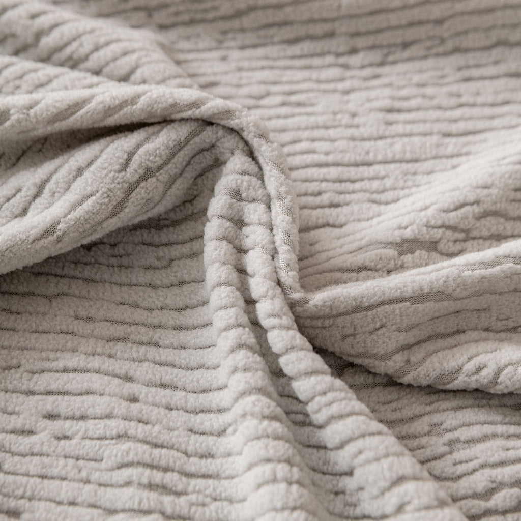 Stretch Textured Vertical Stripe Couch Slipcover, Soft Jacquard Elastic Sofa Cover