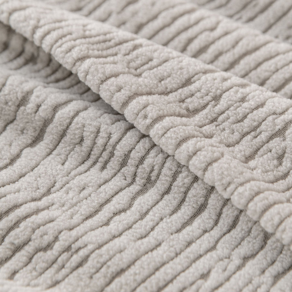 Stretch Textured Vertical Stripe Couch Slipcover, Soft Jacquard Elastic Sofa Cover
