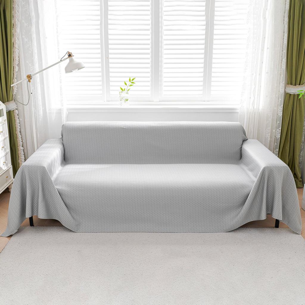 Summer Cool Dotted Cat Scratch Resistant Sofa Cover Blanket, Luxury Large Blanket Covers for Couch