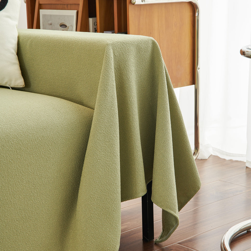 Teddy Throw Blanket and Stylish Slipcover for Couch, Waterproof Sofa Cover for Pets