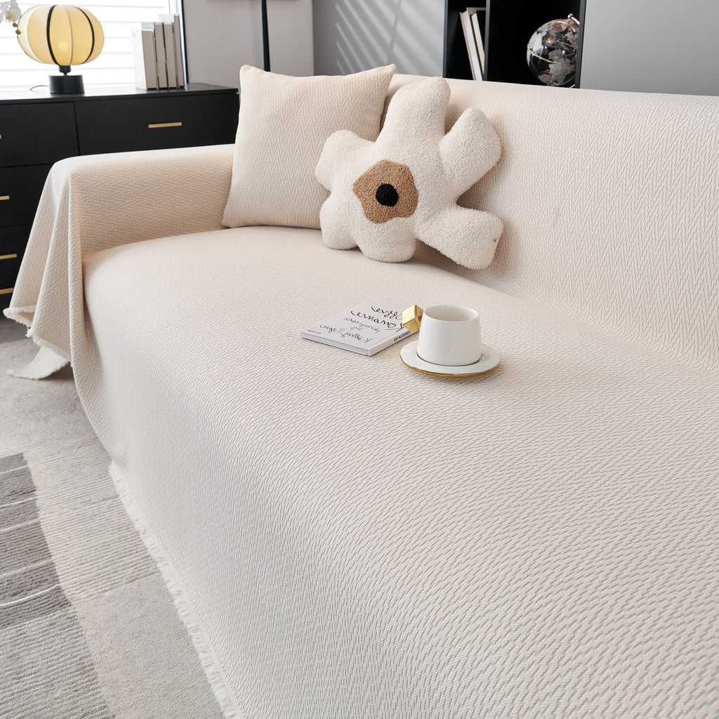 Waterproof Scratch Proof Herringbone Large Throw Blanket for Couch, Chenille Couch Cushion Covers for Pets