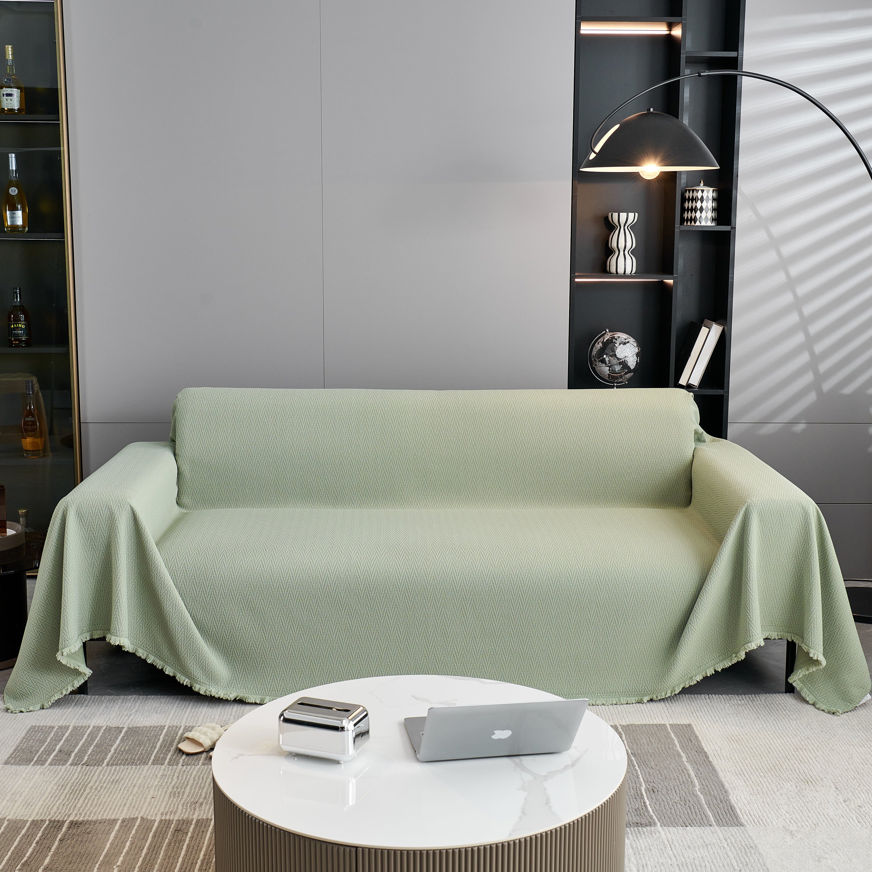 Waterproof Scratch Proof Herringbone Large Throw Blanket for Couch, Chenille Couch Cushion Covers for Pets