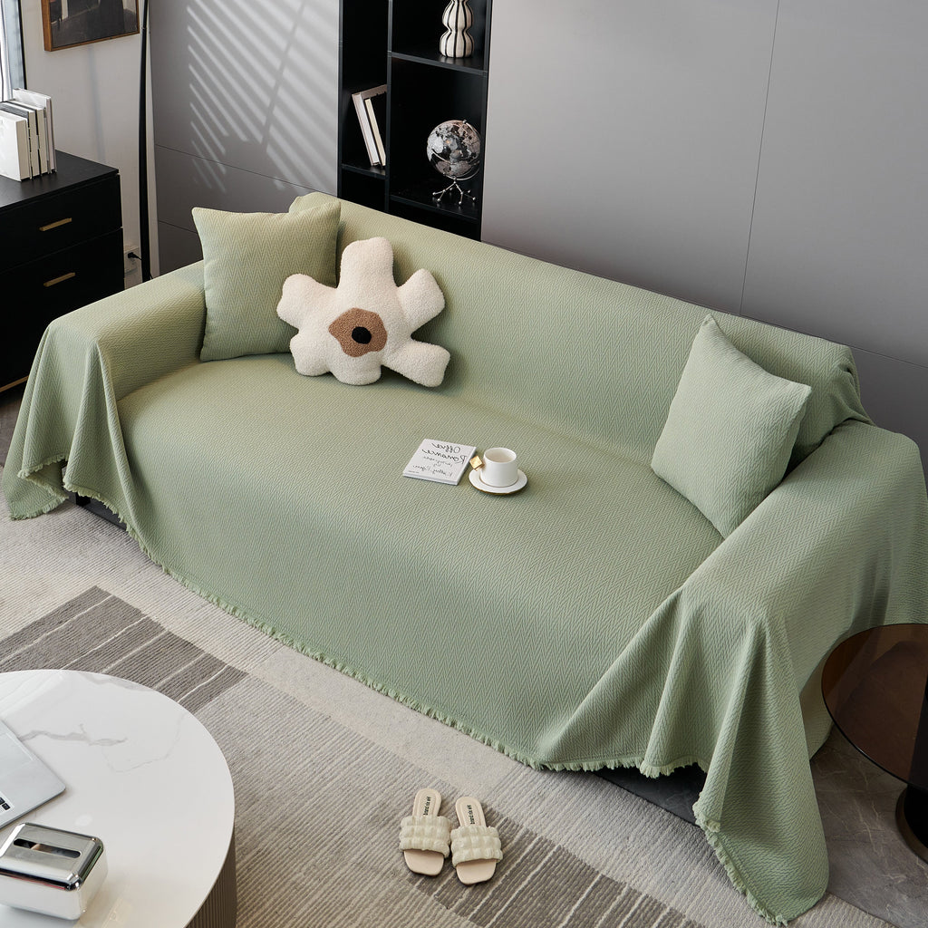 Waterproof Scratch Proof Herringbone Large Throw Blanket for Couch, Chenille Couch Cushion Covers for Pets