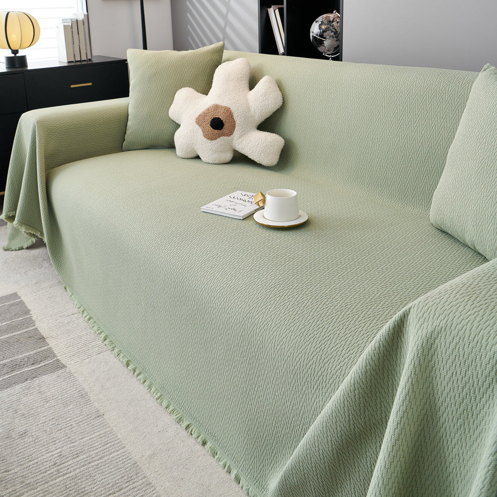 Waterproof Scratch Proof Herringbone Large Throw Blanket for Couch, Chenille Couch Cushion Covers for Pets