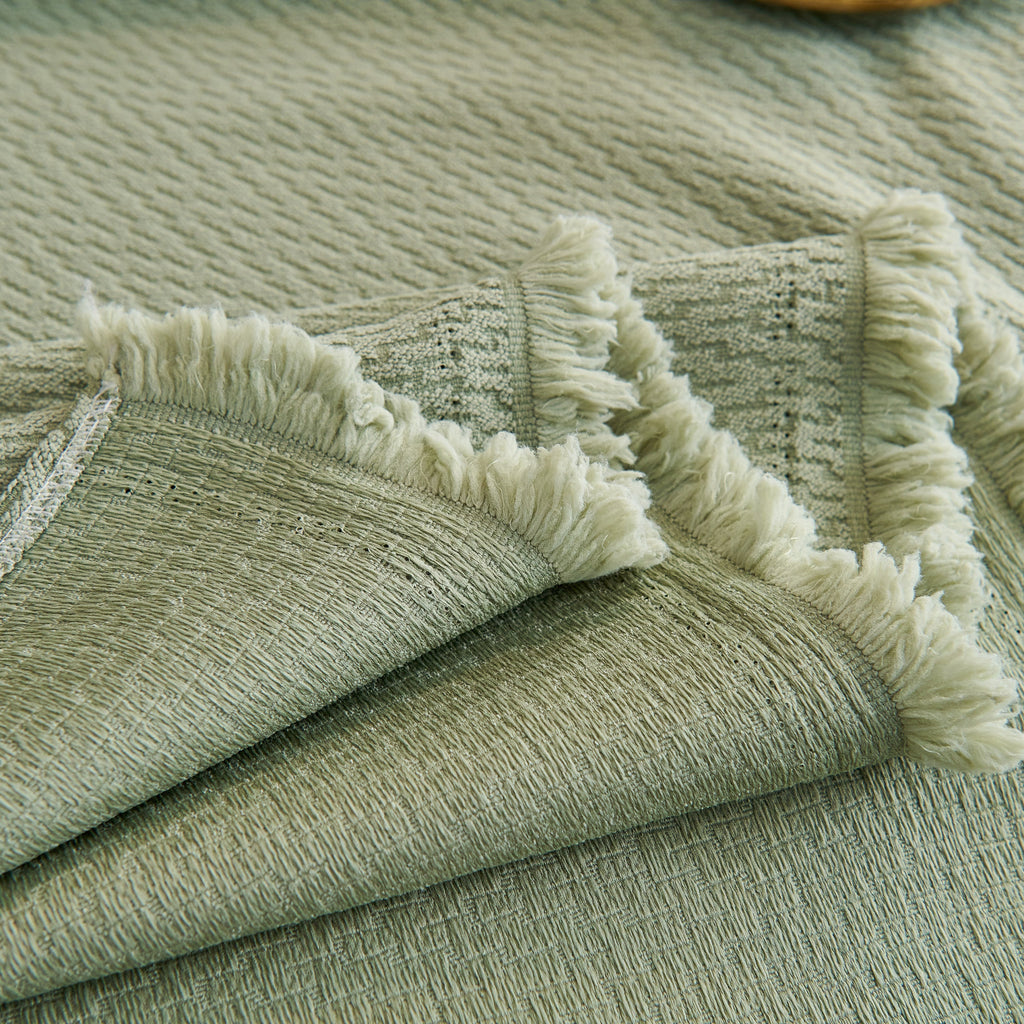 Waterproof Scratch Proof Herringbone Large Throw Blanket for Couch, Chenille Couch Cushion Covers for Pets