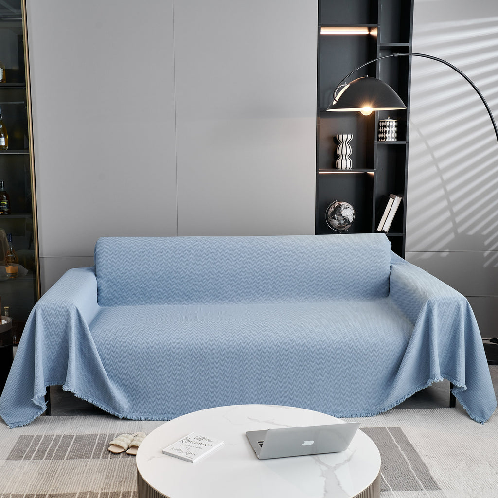 Waterproof Scratch Proof Herringbone Large Throw Blanket for Couch, Chenille Couch Cushion Covers for Pets