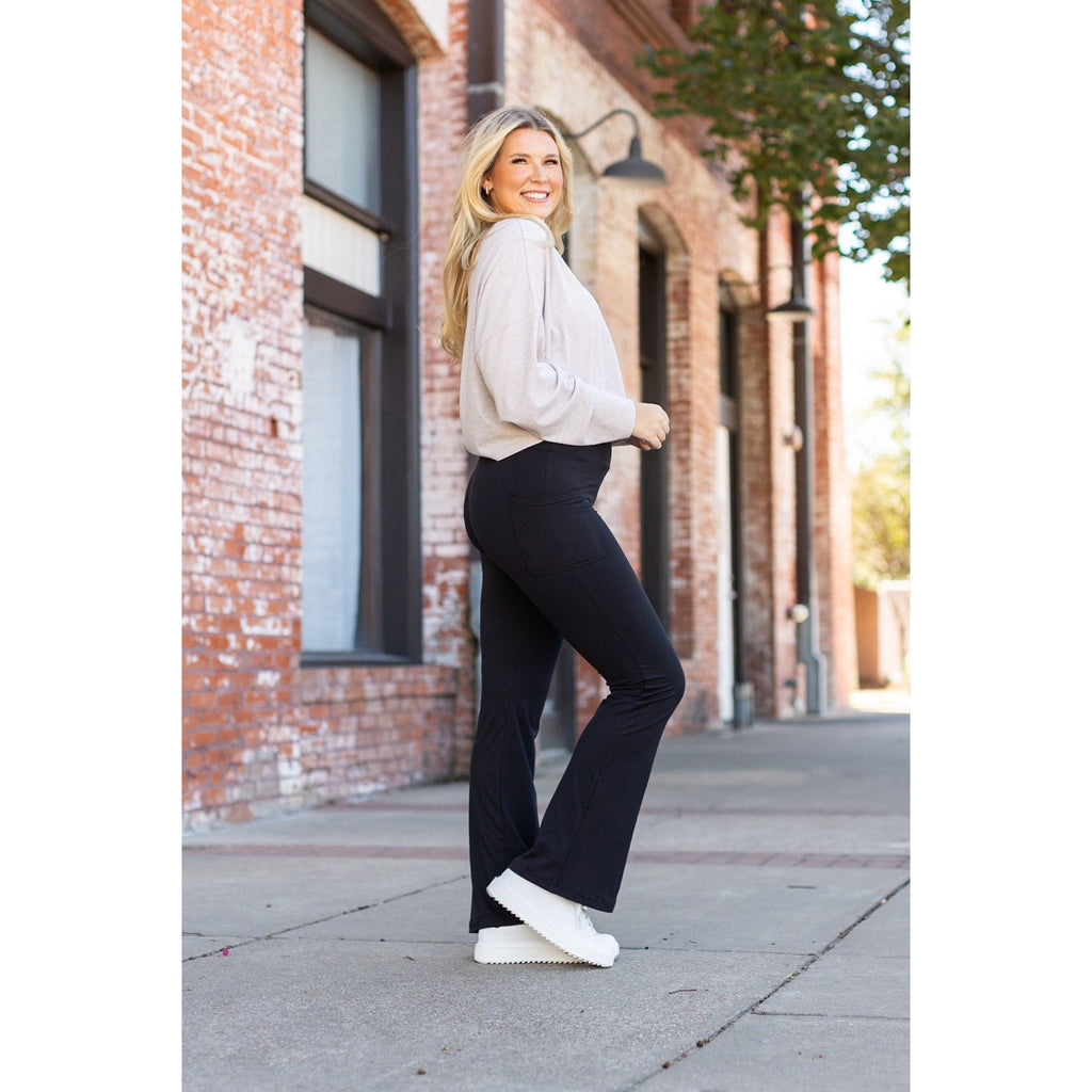 The Vanessa  - 27" Black Bootcut Leggings