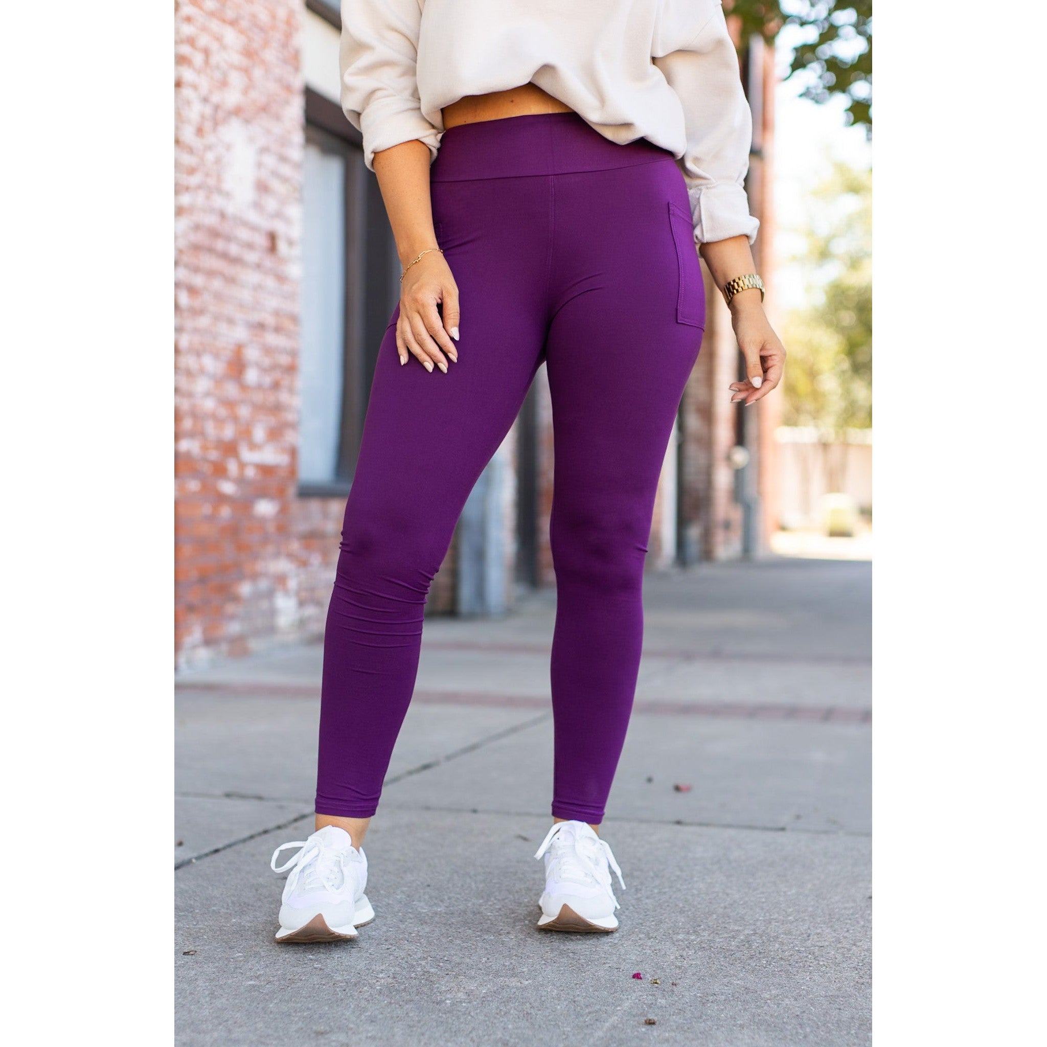 The Kinsley Purple Full Length Leggings Round 3 - Luxe Leggings by Julia Rose®