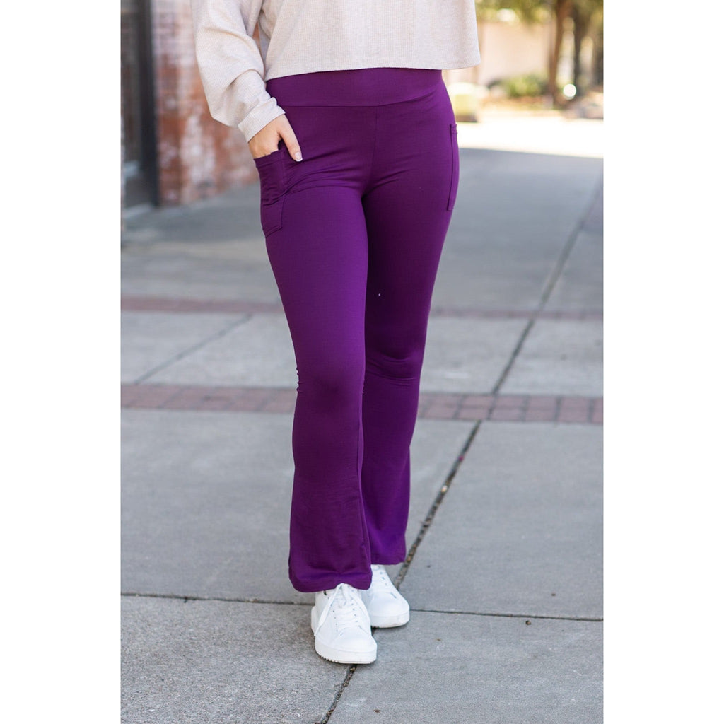 *Ready to Ship | The Reese  Purple Flare Leggings