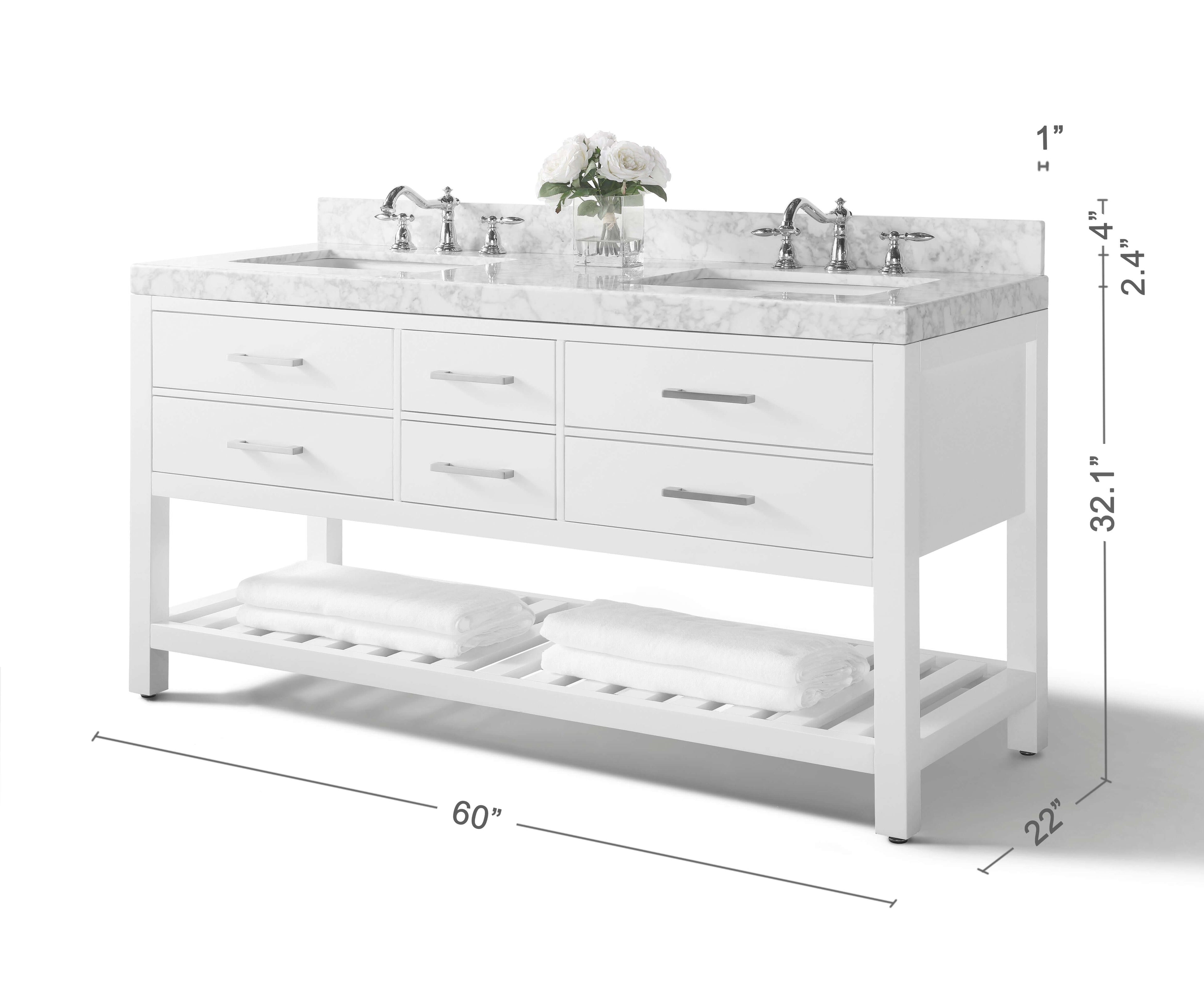 Elizabeth 60" Bath Vanity Set