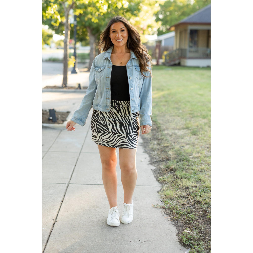 Ready to Ship | The Zoe - Zebra Print Jogger Skirt