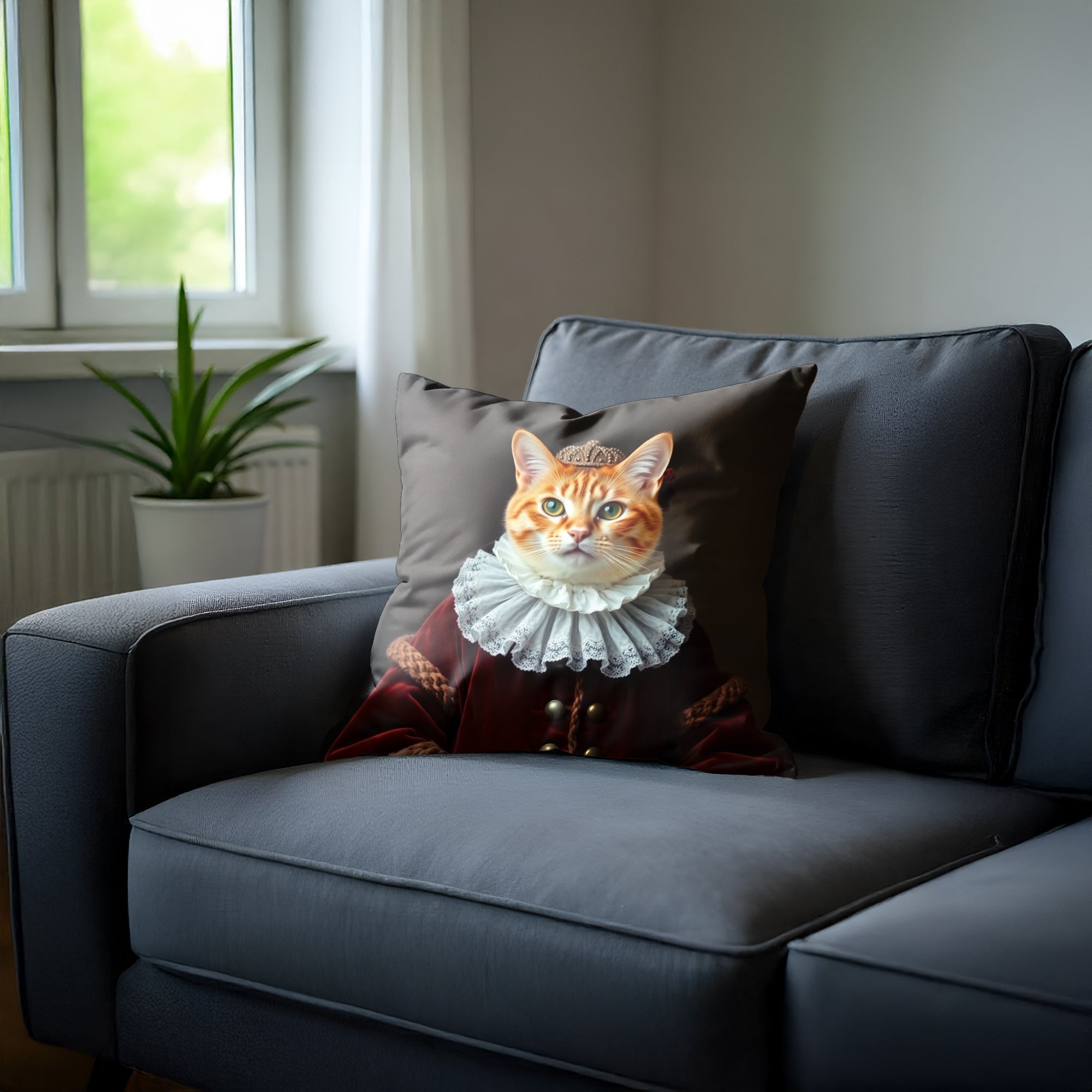 Funny Royal Cat Pillow