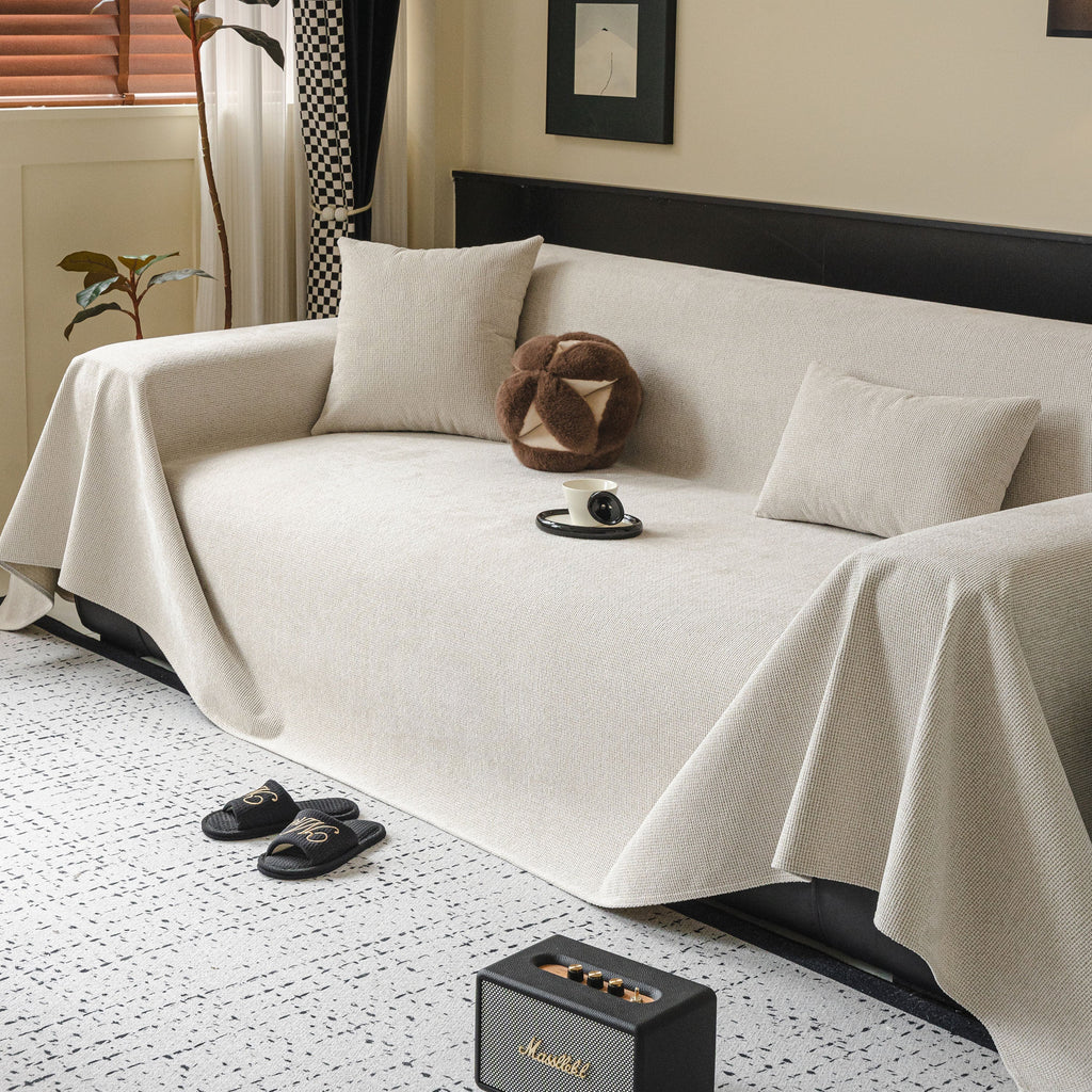 Chenille Sofa Cover Throw, Non-Slip, Water-Resistant, Pet-Friendly Couch Protector