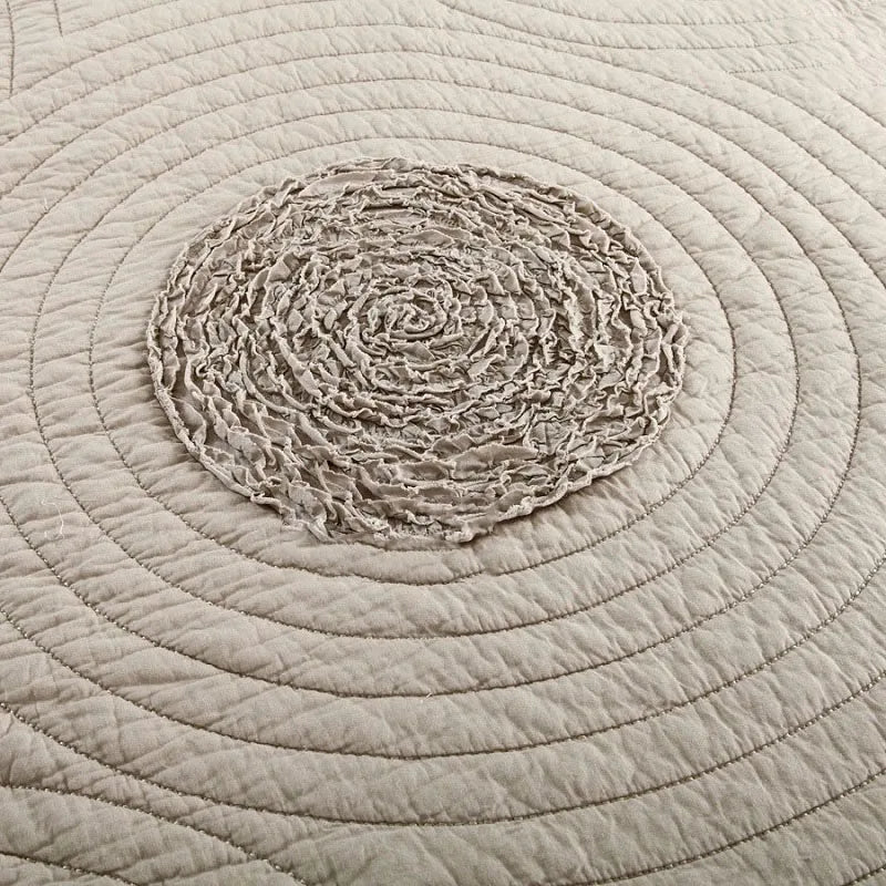 CHAUSUB Cotton Quilt Set 3PCS Bedspread on the Bed Europe Applique Bed Cover King Queen Size Quilted Coverlet Summer Comforter