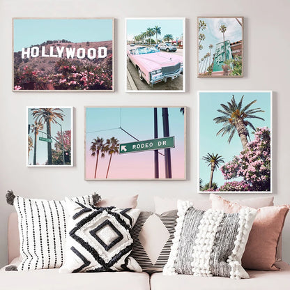 Beverly Hills Hotel Modern Photography Posters Canvas Painting Gallery Wall Art Pictures Home Room Decoration Rodeo Drive Prints