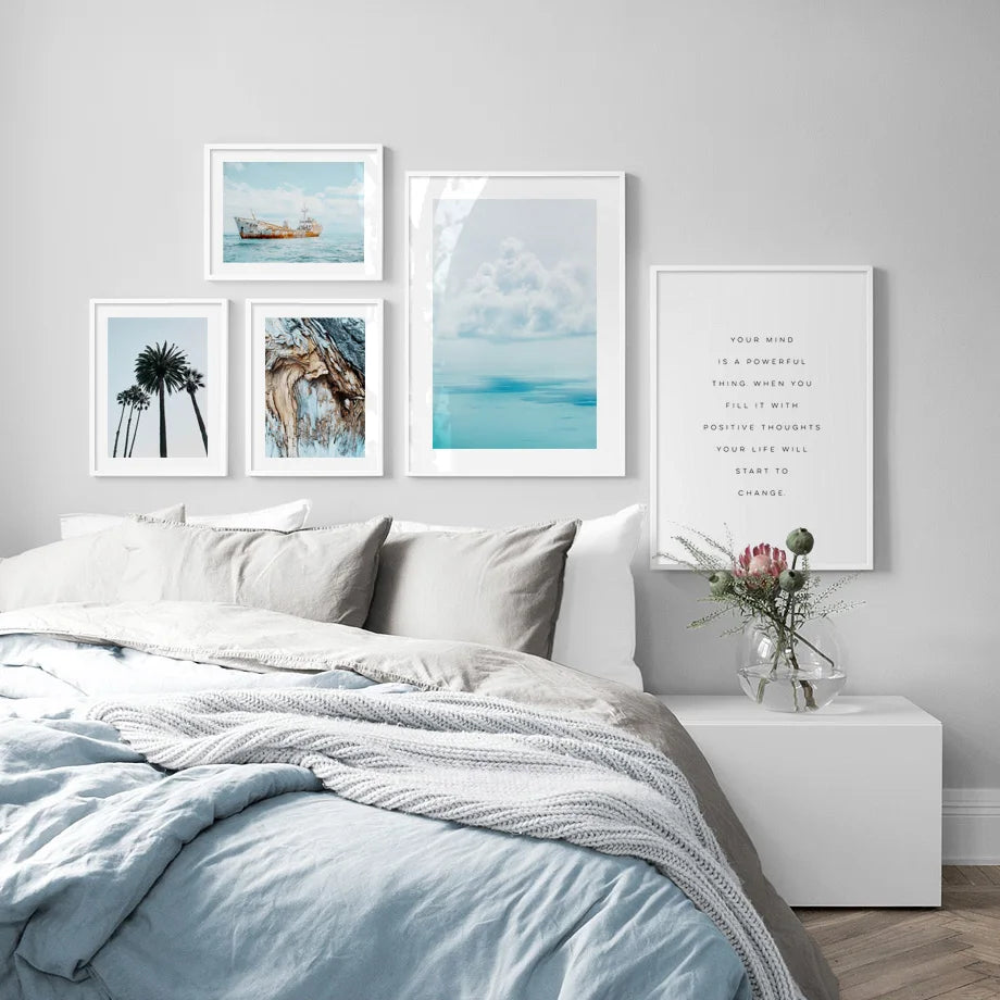 Coconut Tree Ocean Cruise Ship Wood Nordic Posters And Prints Wall Art Canvas Painting Wall Pictures For Living Room Home Decor