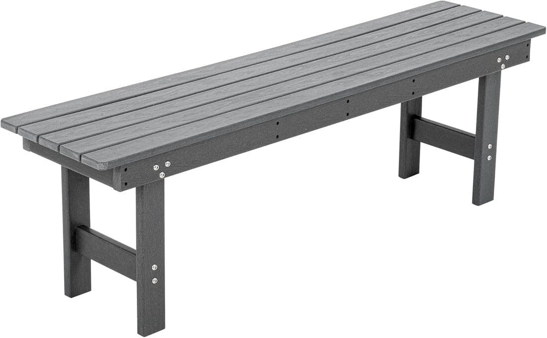 Pamapic HDPE Outdoor Dining Table and Chairs with Umbrella Hole