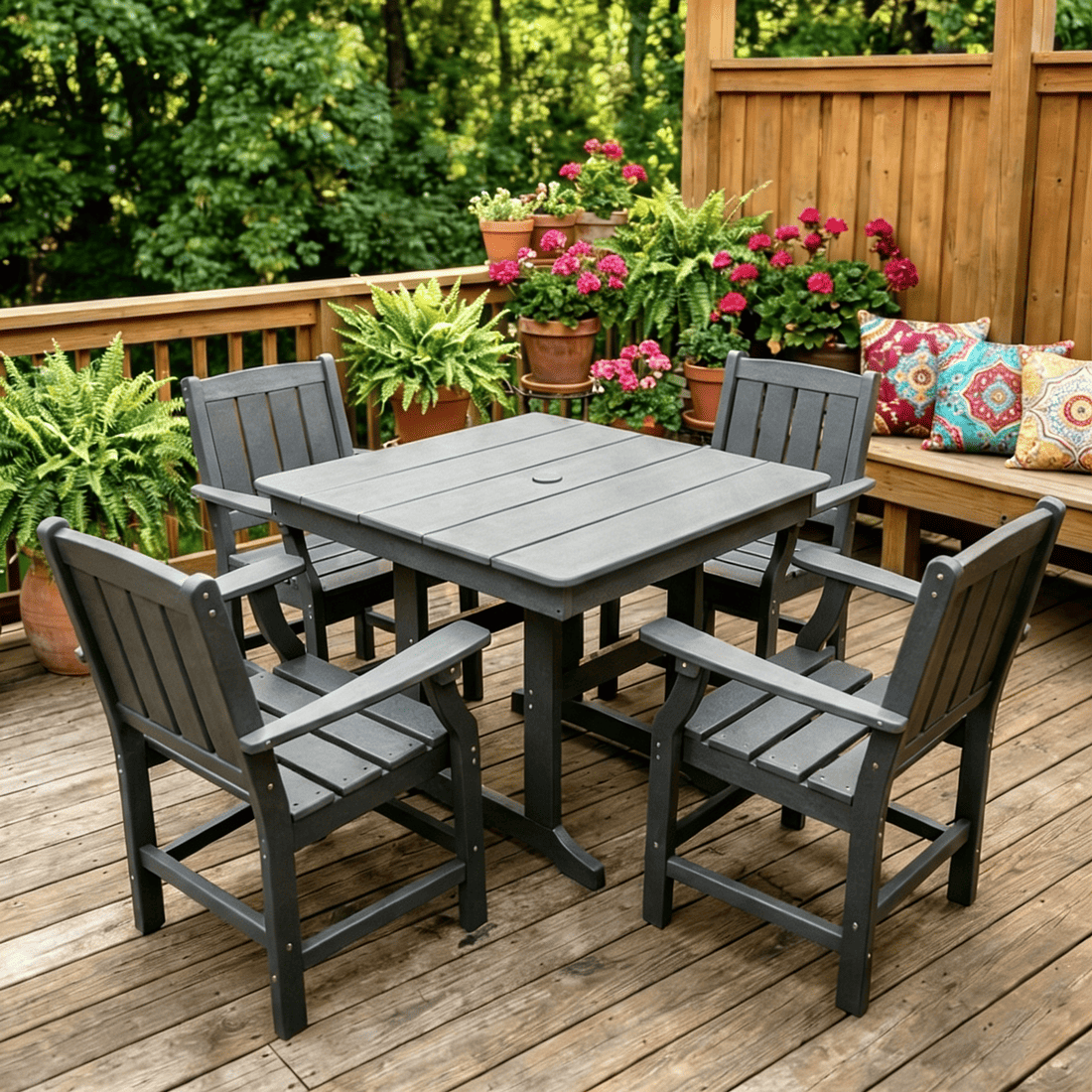 Corex HDPE Outdoor Dining Set, 6-Piece