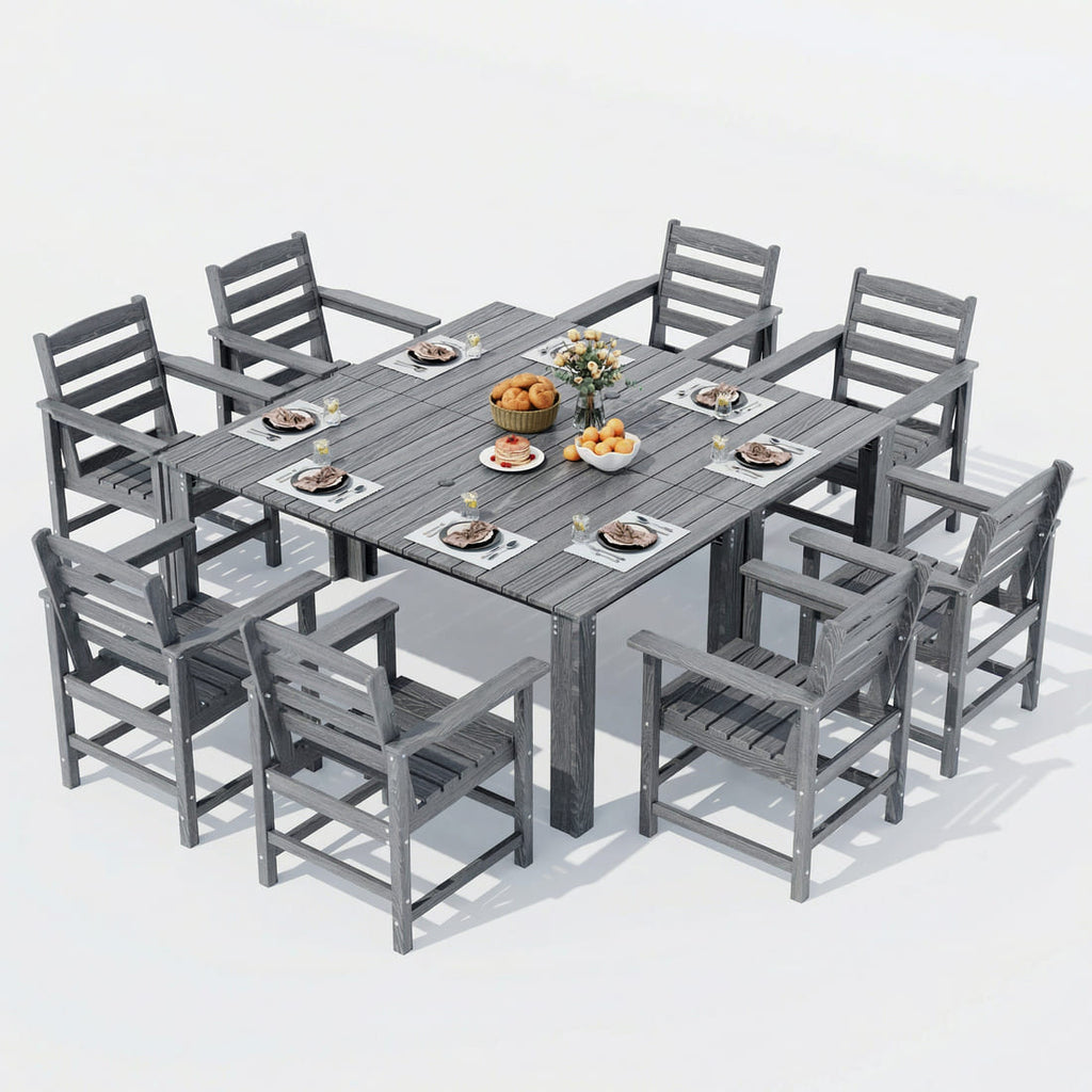 Corex HDPE Classic Dining Set, 10-Piece