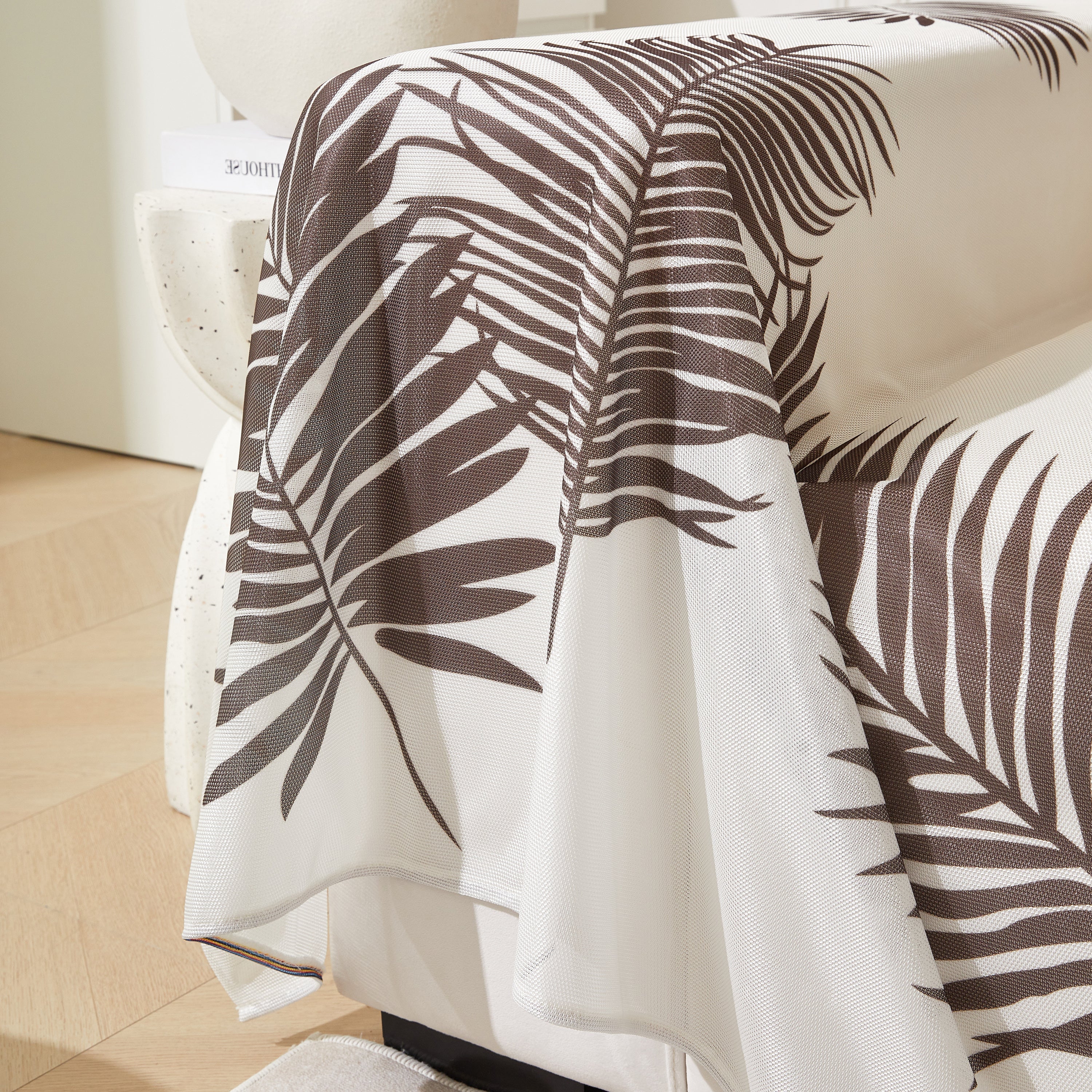 Leaf Printed Slipcover Sofa Covers, Universal Couch Throw Cover, Pets Furniture Protector for Home Decor