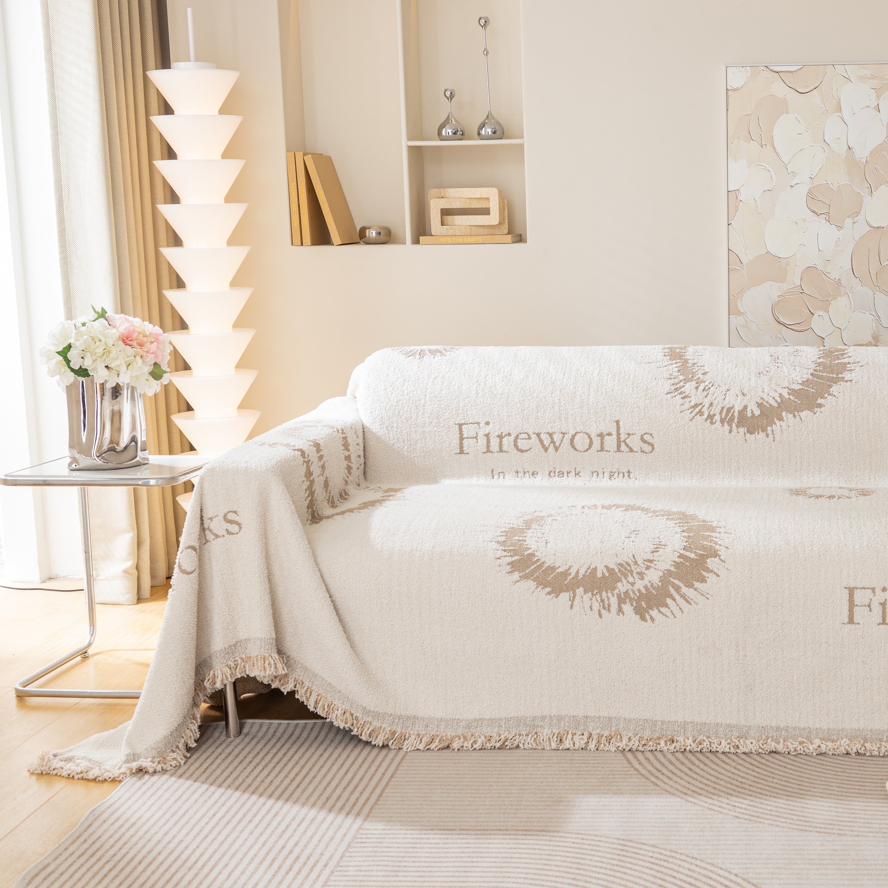 Fireworks Reversible Couch Cover Blankets Furniture Covers Washable Sectional Couch Covers