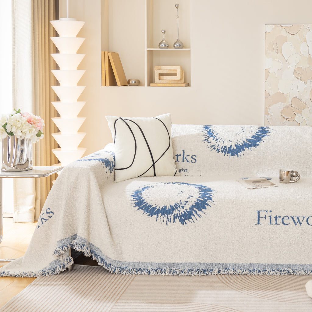 Fireworks Reversible Couch Cover Blankets Furniture Covers Washable Sectional Couch Covers