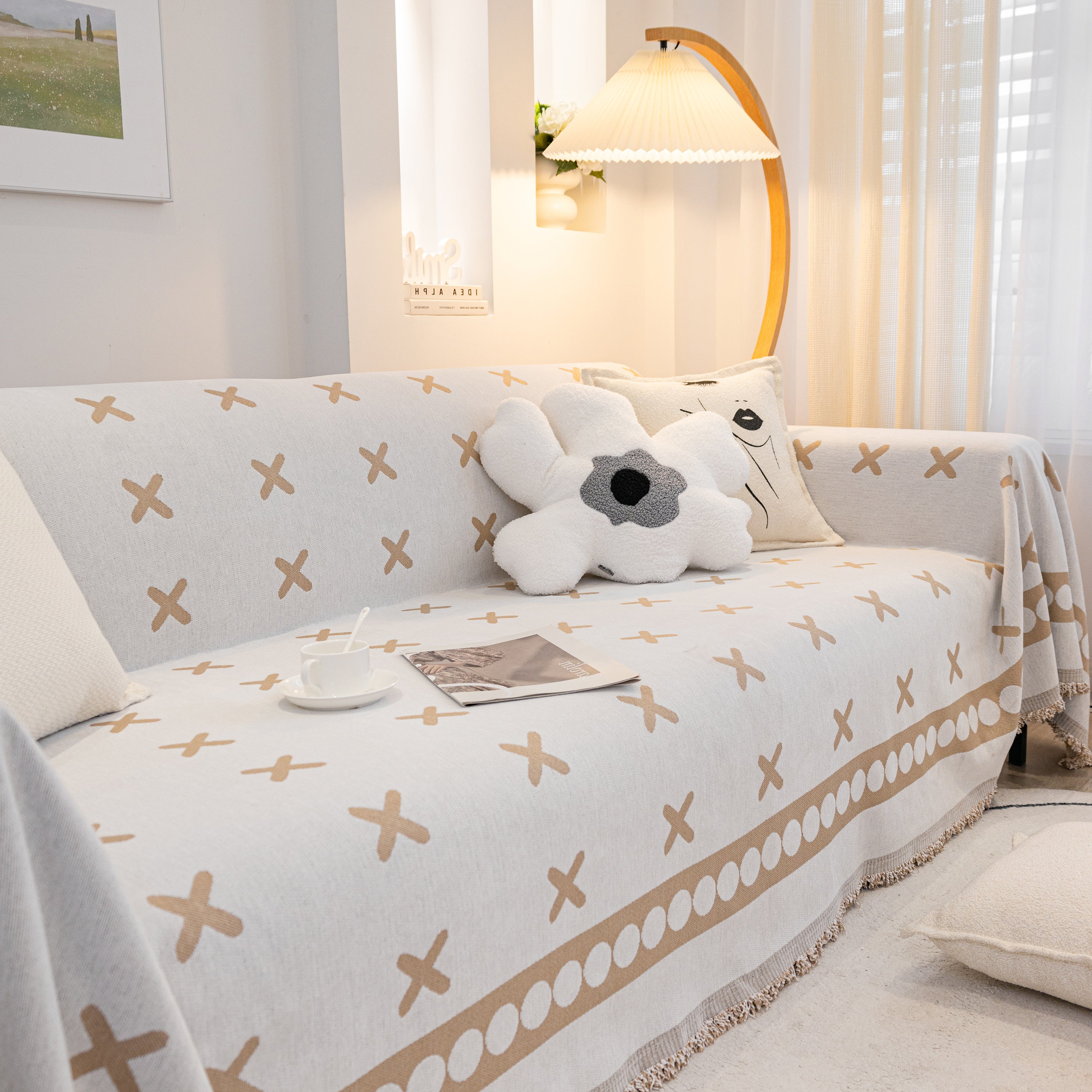 Furniture Pet Protector Couch Cover Throws for Sectional Couch, Couch Cover for Most Shape Sofas