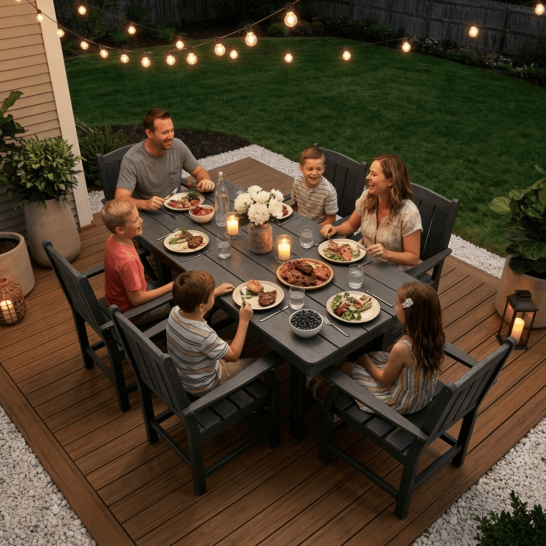 Corex HDPE Outdoor Dining Set, 6-Piece