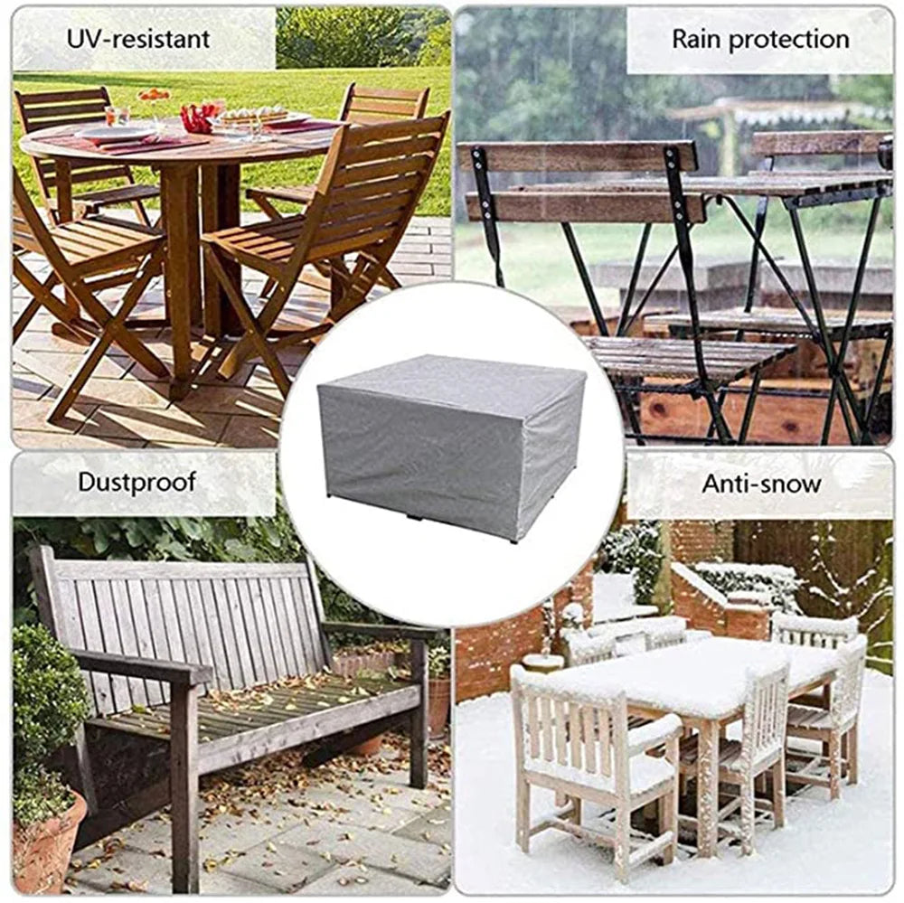 80 Size Outdoor Furniture Cover Rain, Dust, Wind And Uv Proof Oxford Garden Patio Furniture Cover