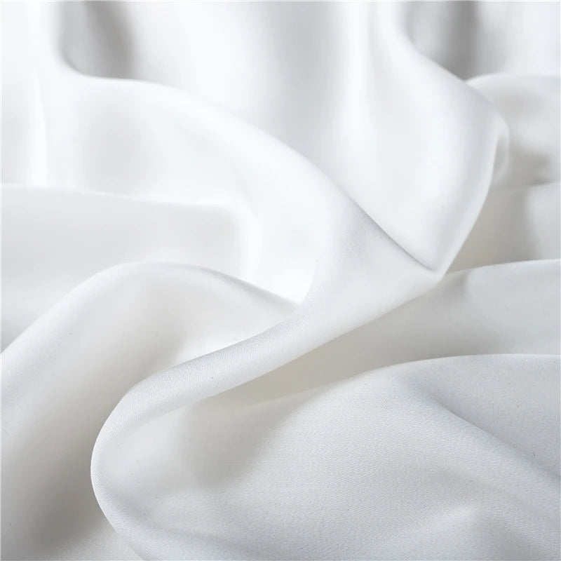 Solid Color Flat Sheet Natural Mulberry Silk Bed Sheet King Queen Size Luxury Super Soft Comfortable Bedsheet