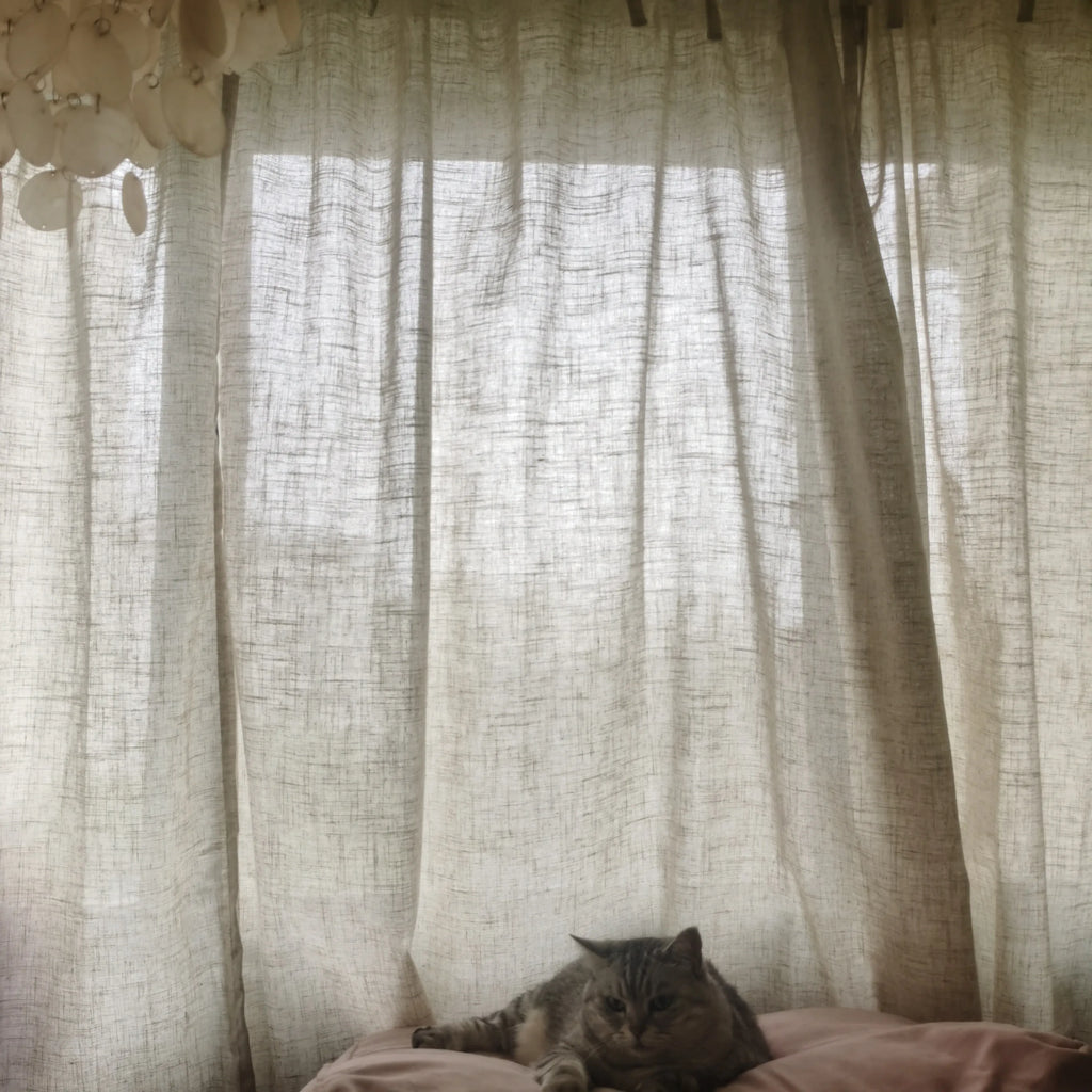 Natural Linen Blackout Curtains Eco-friendly