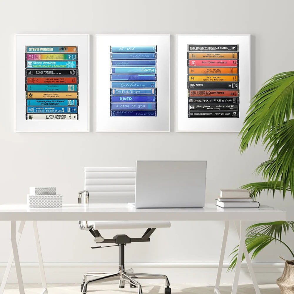 Nordic Original Album Cassettes Poster Fine Art Print Canvas Painting Music Wall Art Modern Picture For Living Room Home Decor