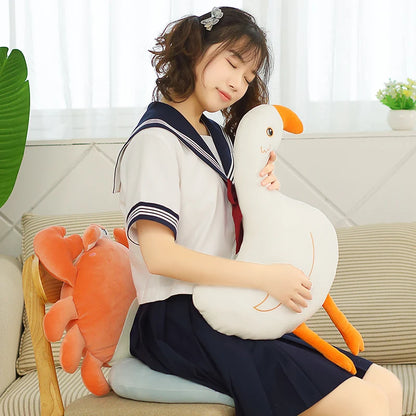 Kawaii Whale Goose Crab Lion Plush Toys Stuffed Animals Doll Soft Sofa Pillow Cushion Baby Kids Children Girls Birthday Gifts