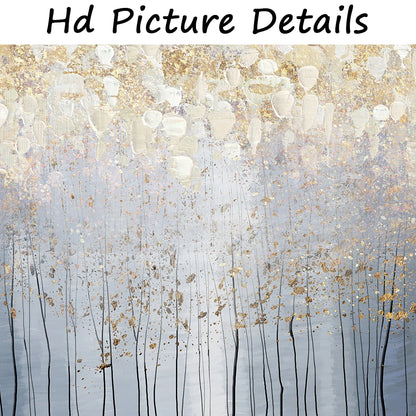 100% Handpainted Abstract Golden Oil Paintings On Canvas