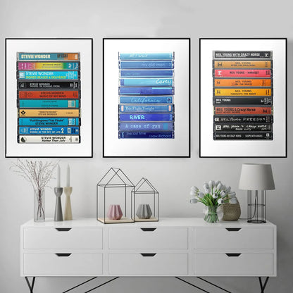 Nordic Original Album Cassettes Poster Fine Art Print Canvas Painting Music Wall Art Modern Picture For Living Room Home Decor