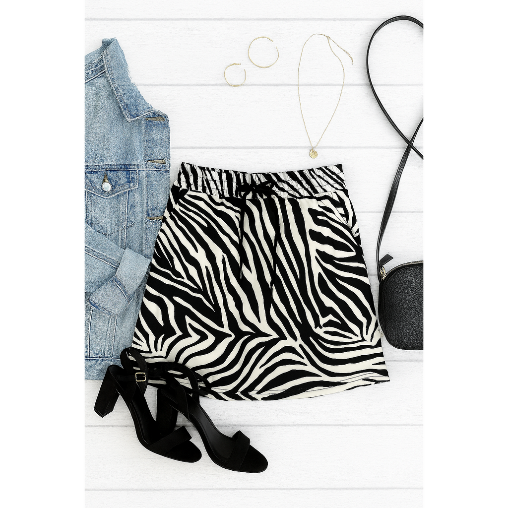 Ready to Ship | The Zoe - Zebra Print Jogger Skirt