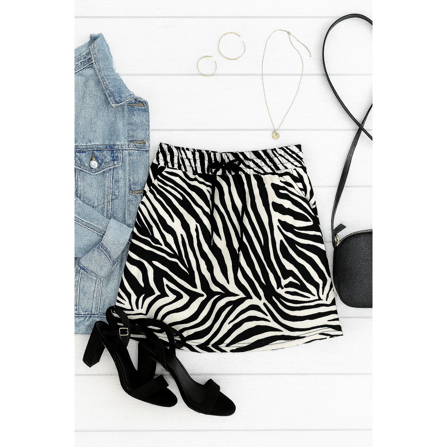 The Zoe - Zebra Print Jogger Skirt