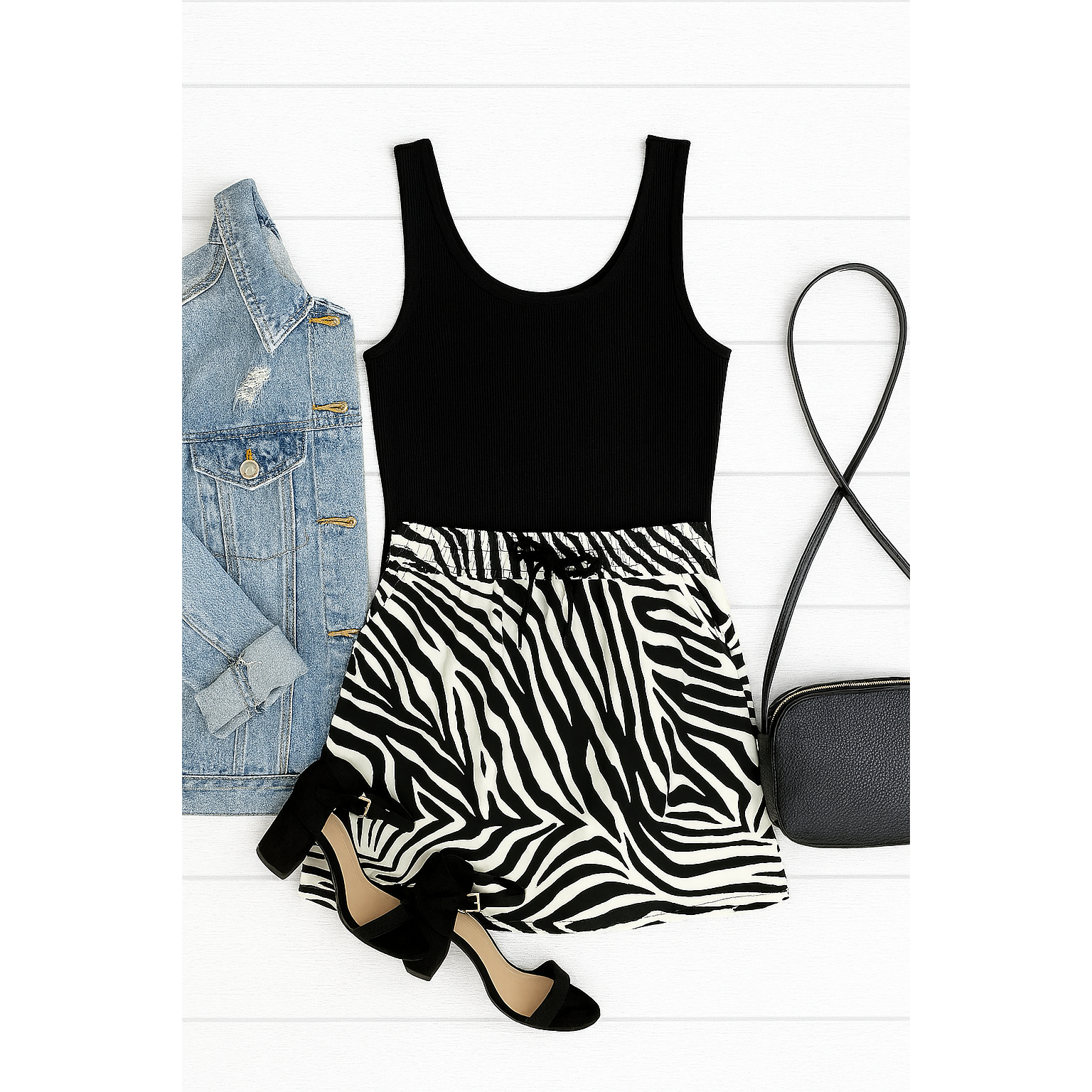 The Zoe - Zebra Print Jogger Skirt