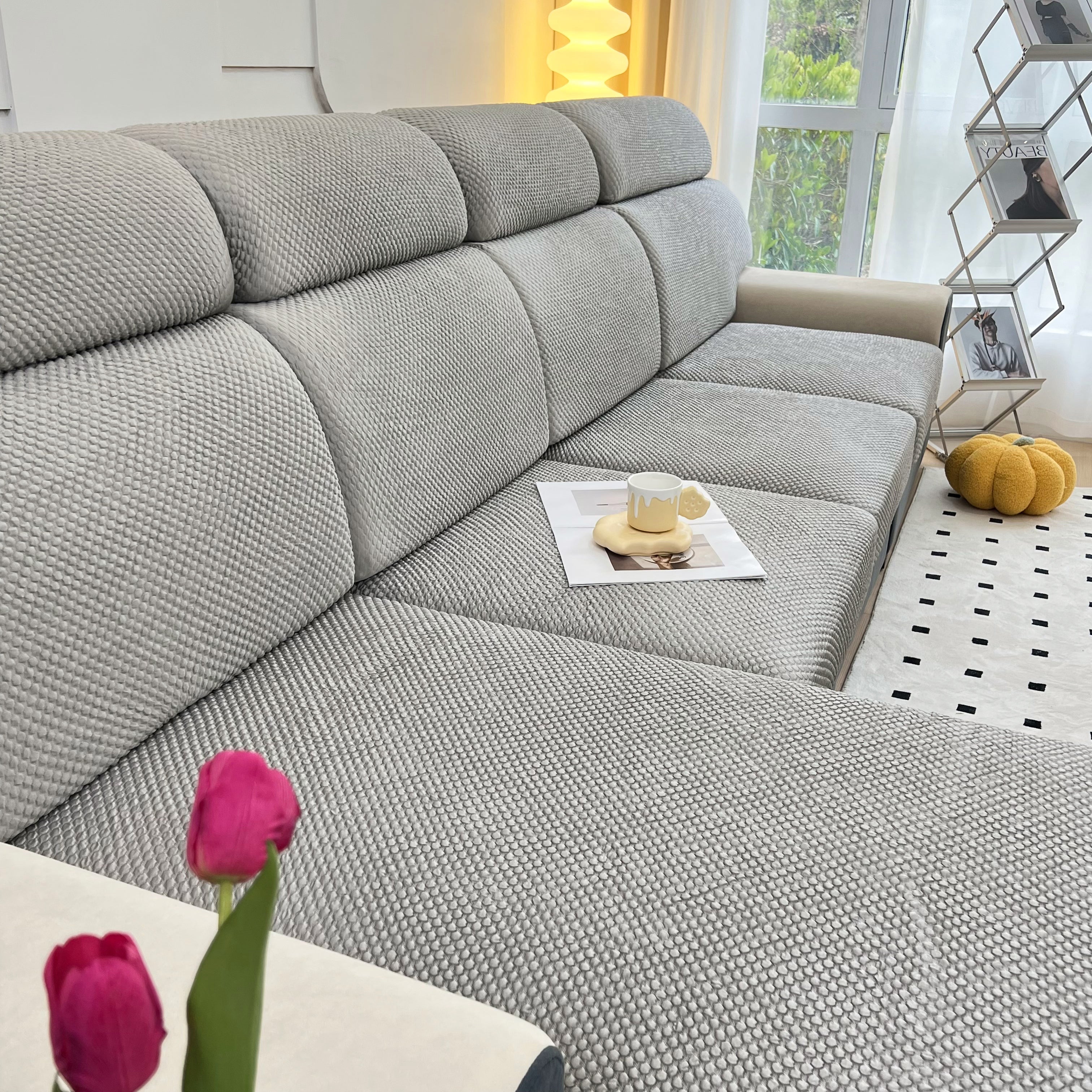 Cooling Stretch Sofa Seat Cushion Covers, Slip Covers for Cushions, Universal Couch Cushion Protector