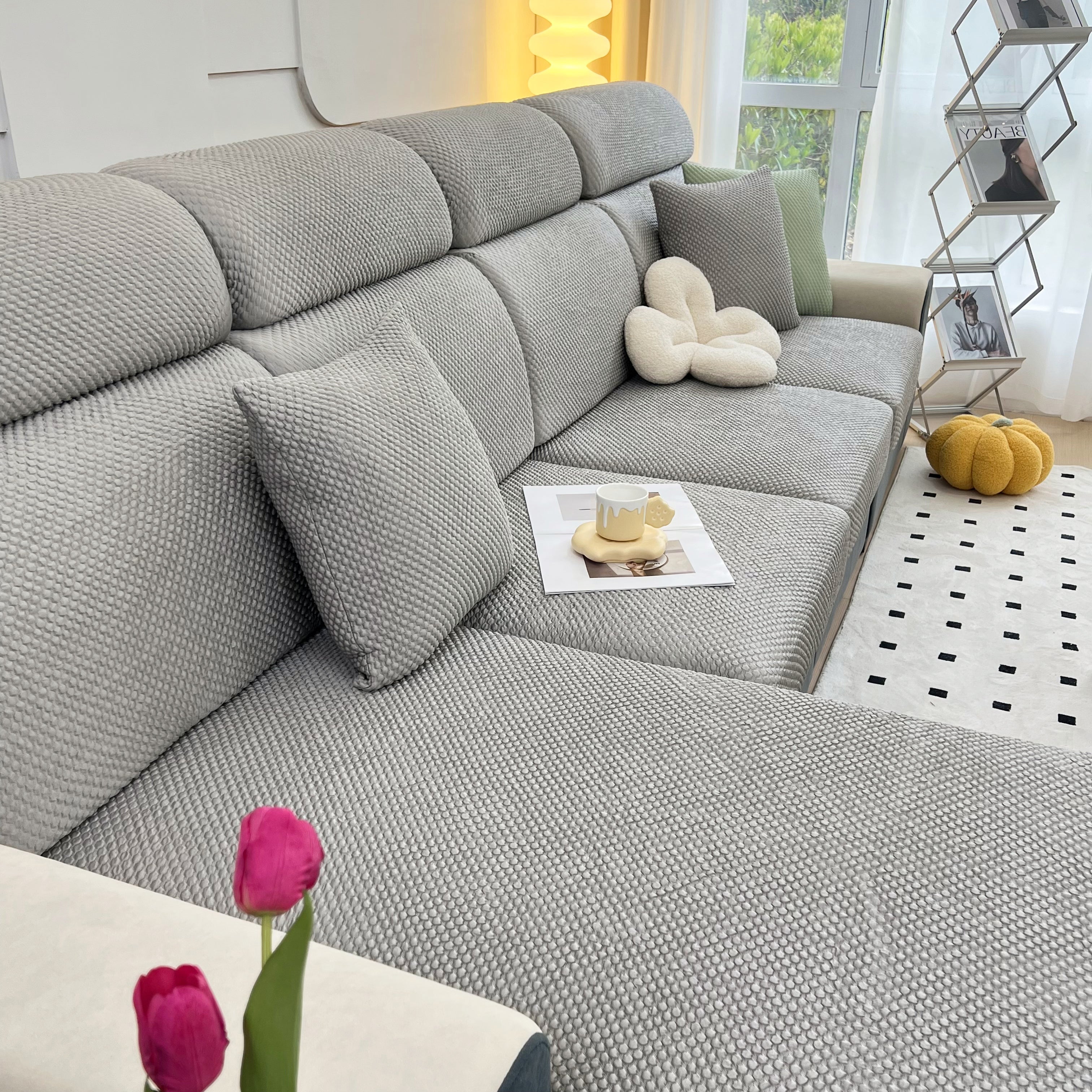 Cooling Stretch Sofa Seat Cushion Covers, Slip Covers for Cushions, Universal Couch Cushion Protector