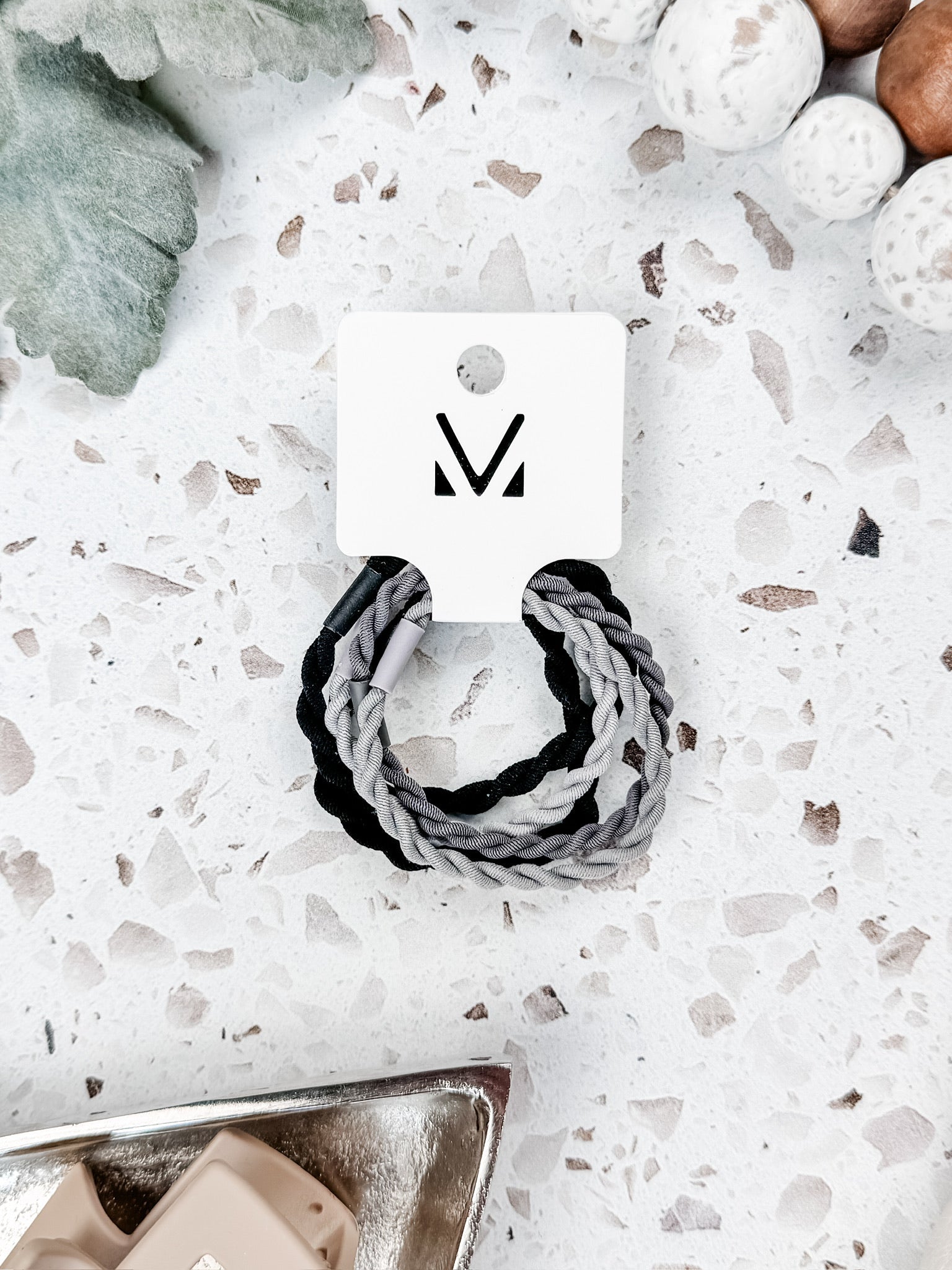 Michelle Mae Black and Grey Hair Tie Sets