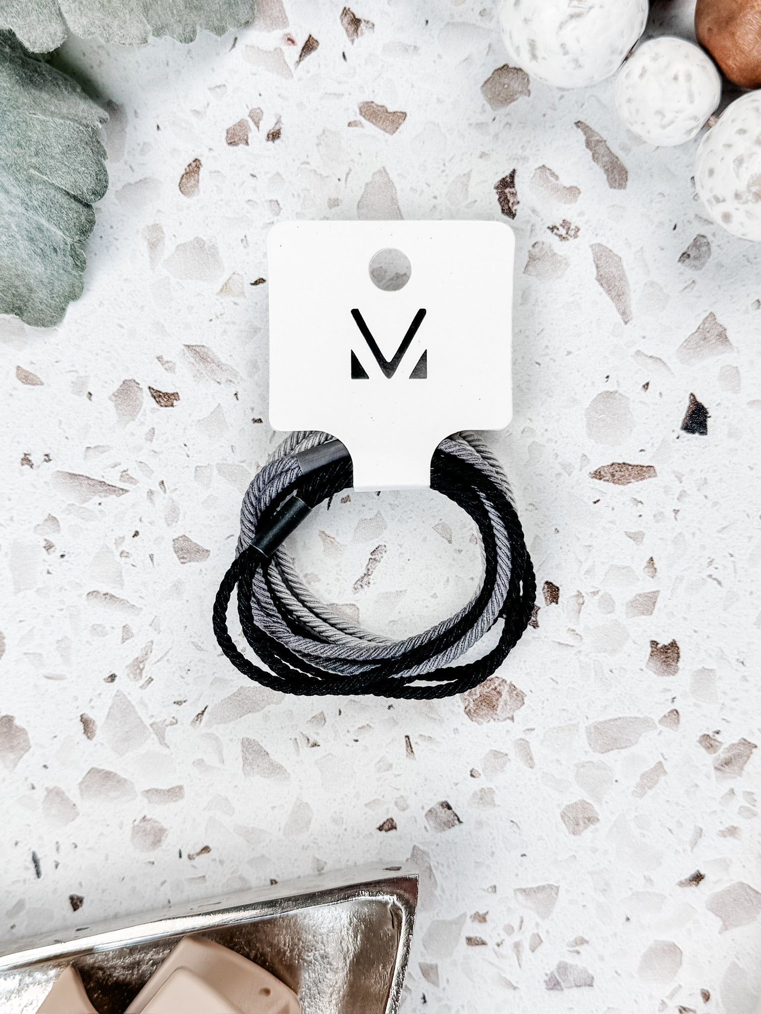 Michelle Mae Black and Grey Hair Tie Sets